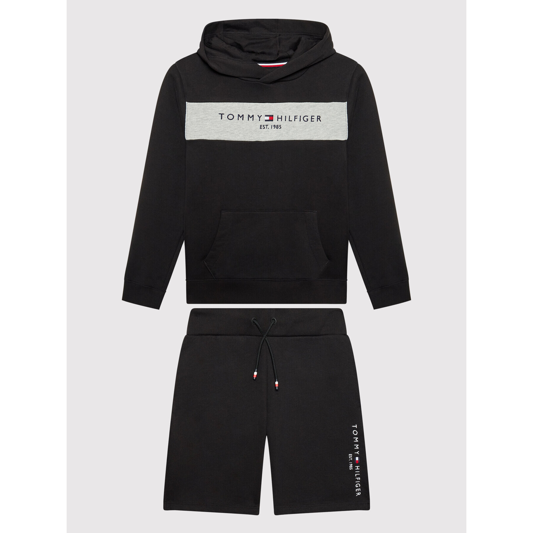 Tommy Hilfiger Tepláková souprava Essential KB0KB07349 Černá Regular Fit - Pepit.cz