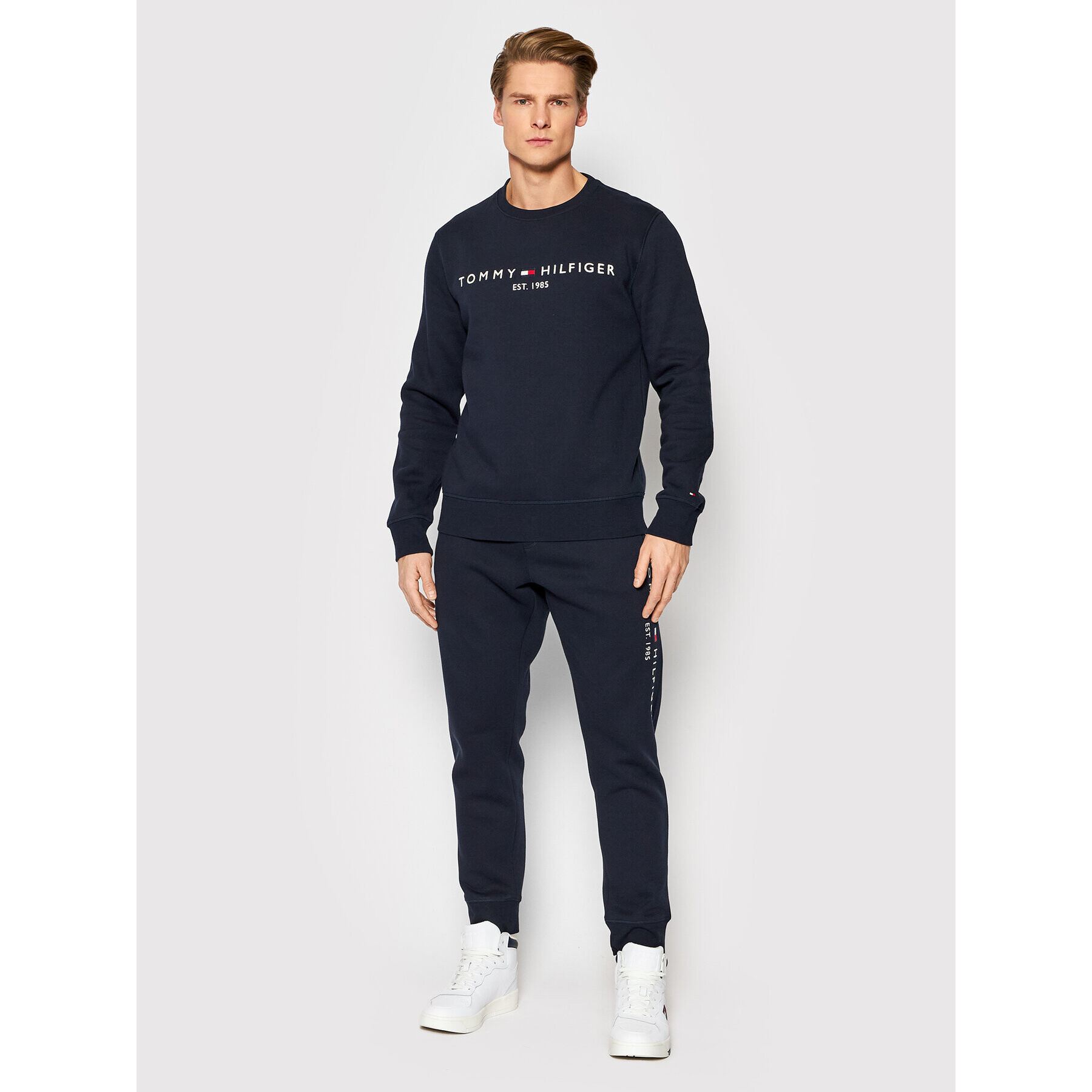 Tommy Hilfiger Tepláková souprava Logo MW0MW24845 Tmavomodrá Regular Fit - Pepit.cz