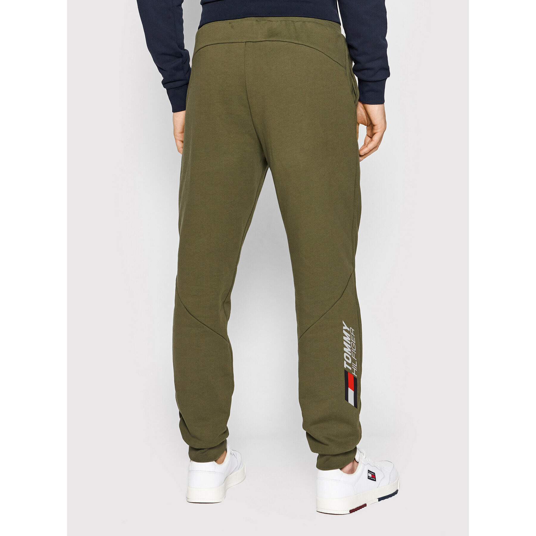 Tommy Hilfiger Teplákové kalhoty Essentials MW0MW22740 Zelená Regular Fit - Pepit.cz