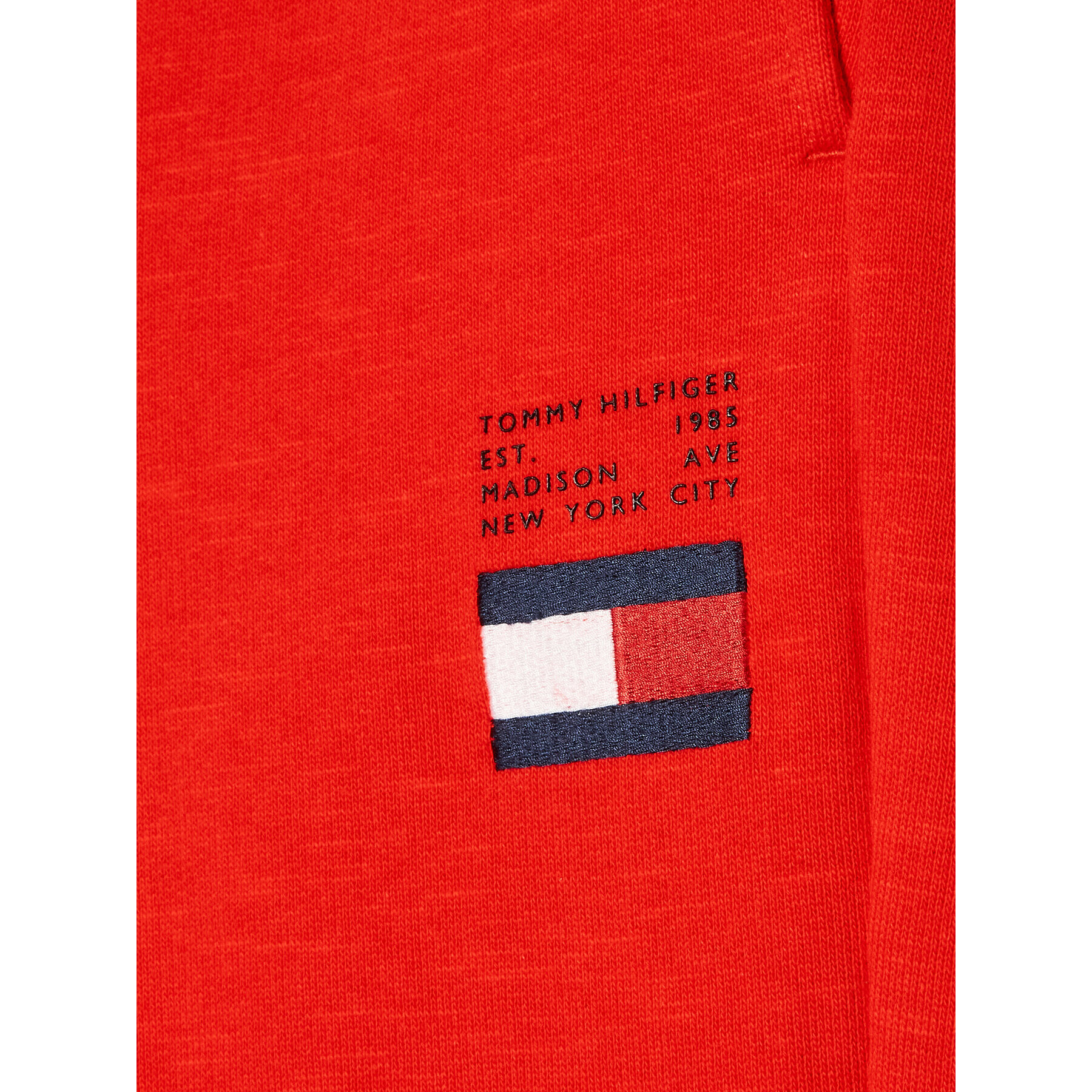 Tommy Hilfiger Teplákové kalhoty Flag KB0KB07978 D Červená Regular Fit - Pepit.cz