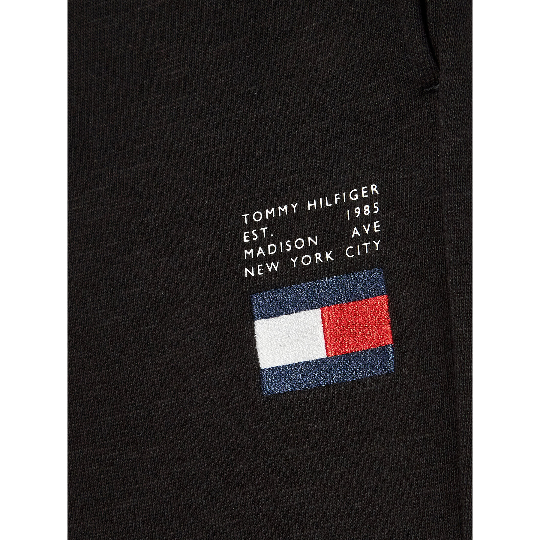 Tommy Hilfiger Teplákové kalhoty Flag KB0KB07978 M Černá Regular Fit - Pepit.cz