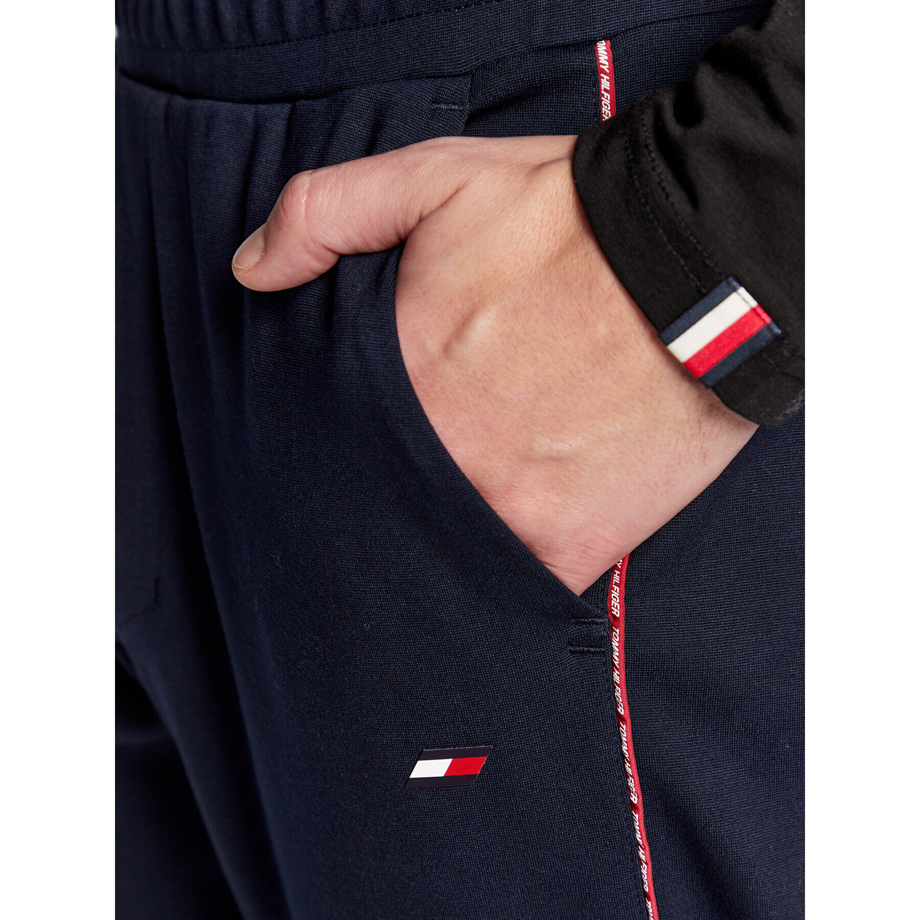 Tommy Hilfiger Teplákové kalhoty Piping MW0MW28951 Tmavomodrá Regular Fit - Pepit.cz