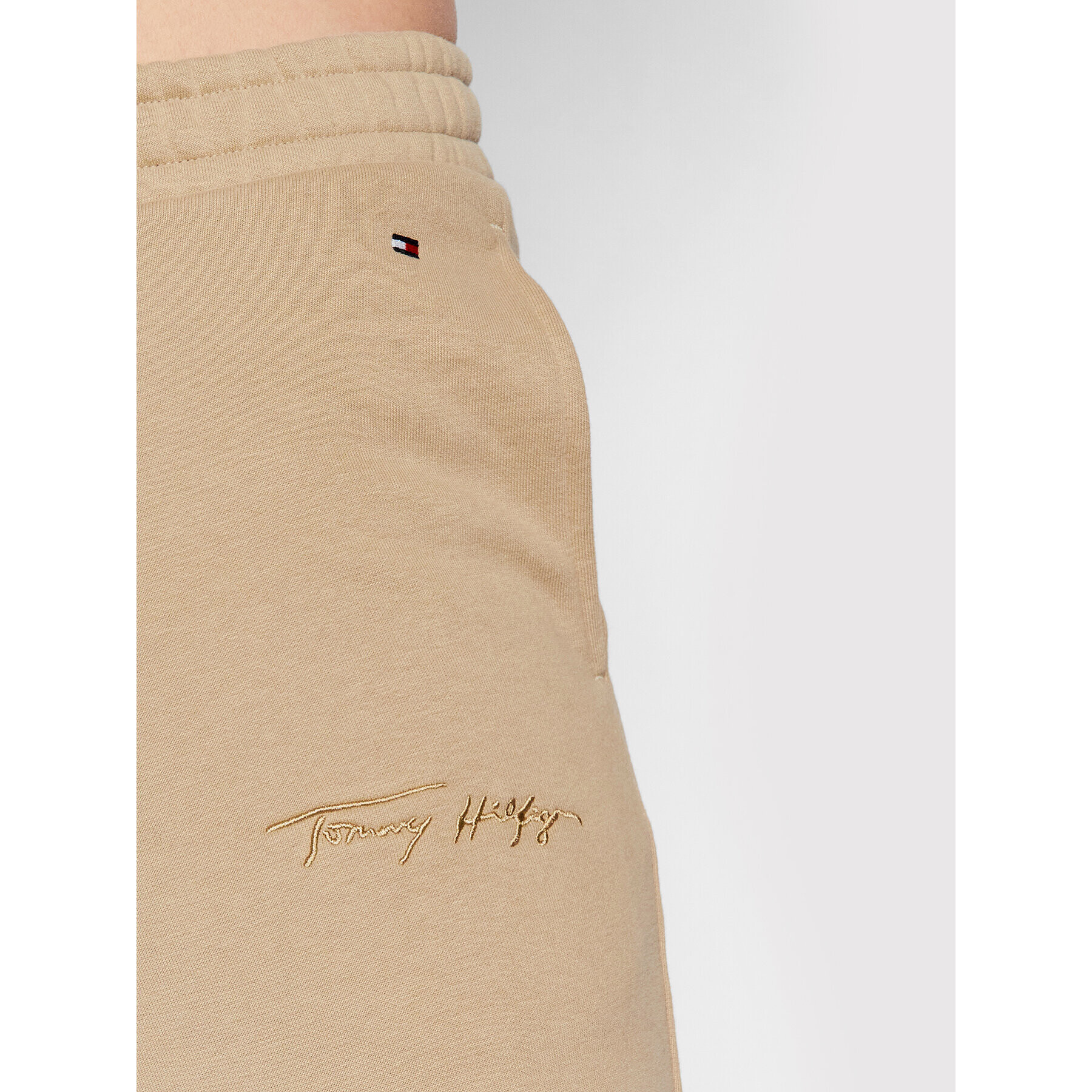 Tommy Hilfiger Teplákové kalhoty Script WW0WW31776 Béžová Regular Fit - Pepit.cz