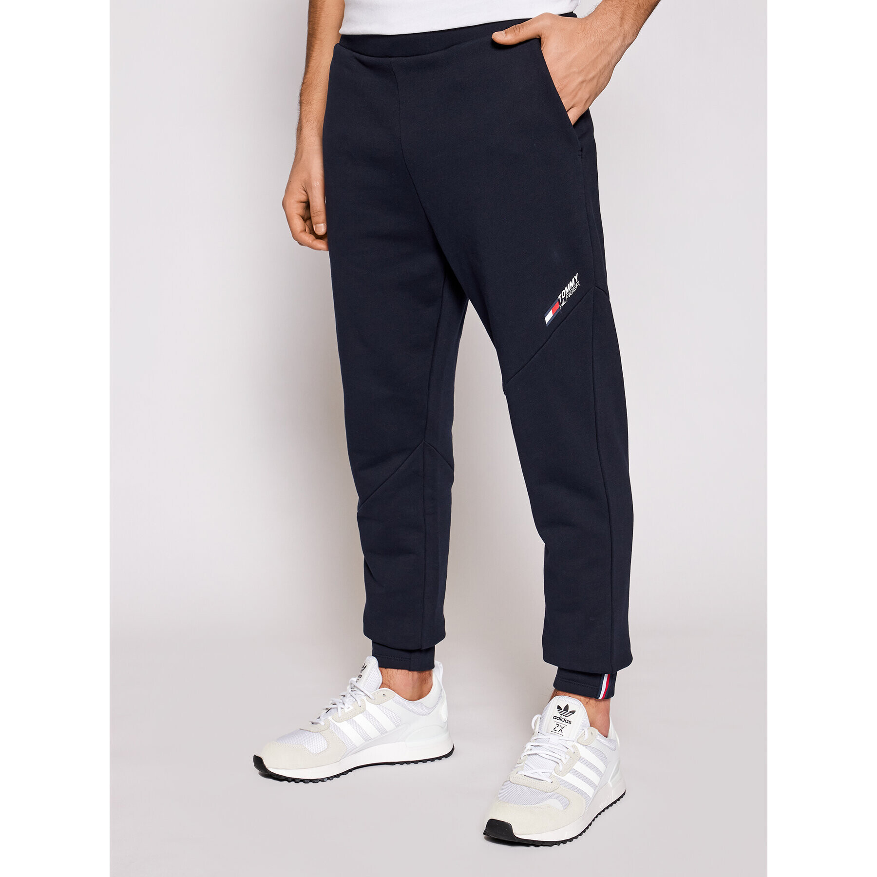 Tommy Hilfiger Teplákové kalhoty Terry Logo MW0MW18462 Tmavomodrá Regular Fit - Pepit.cz