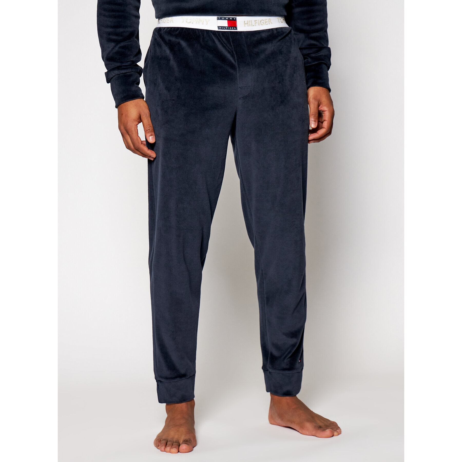 Tommy Hilfiger Teplákové kalhoty Track Velour UM0UM01936 Tmavomodrá - Pepit.cz