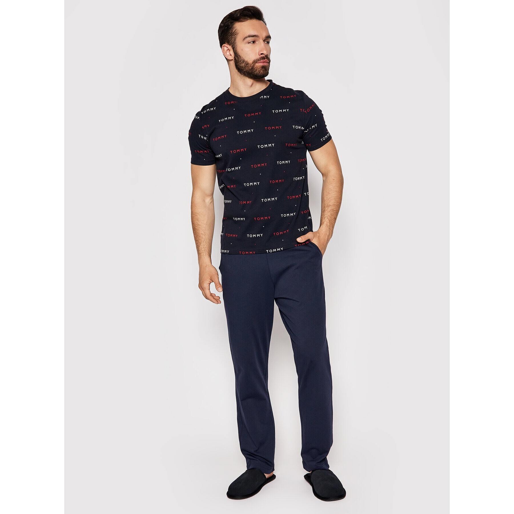 Tommy Hilfiger Teplákové kalhoty UM0UM01186 Tmavomodrá Regular Fit - Pepit.cz