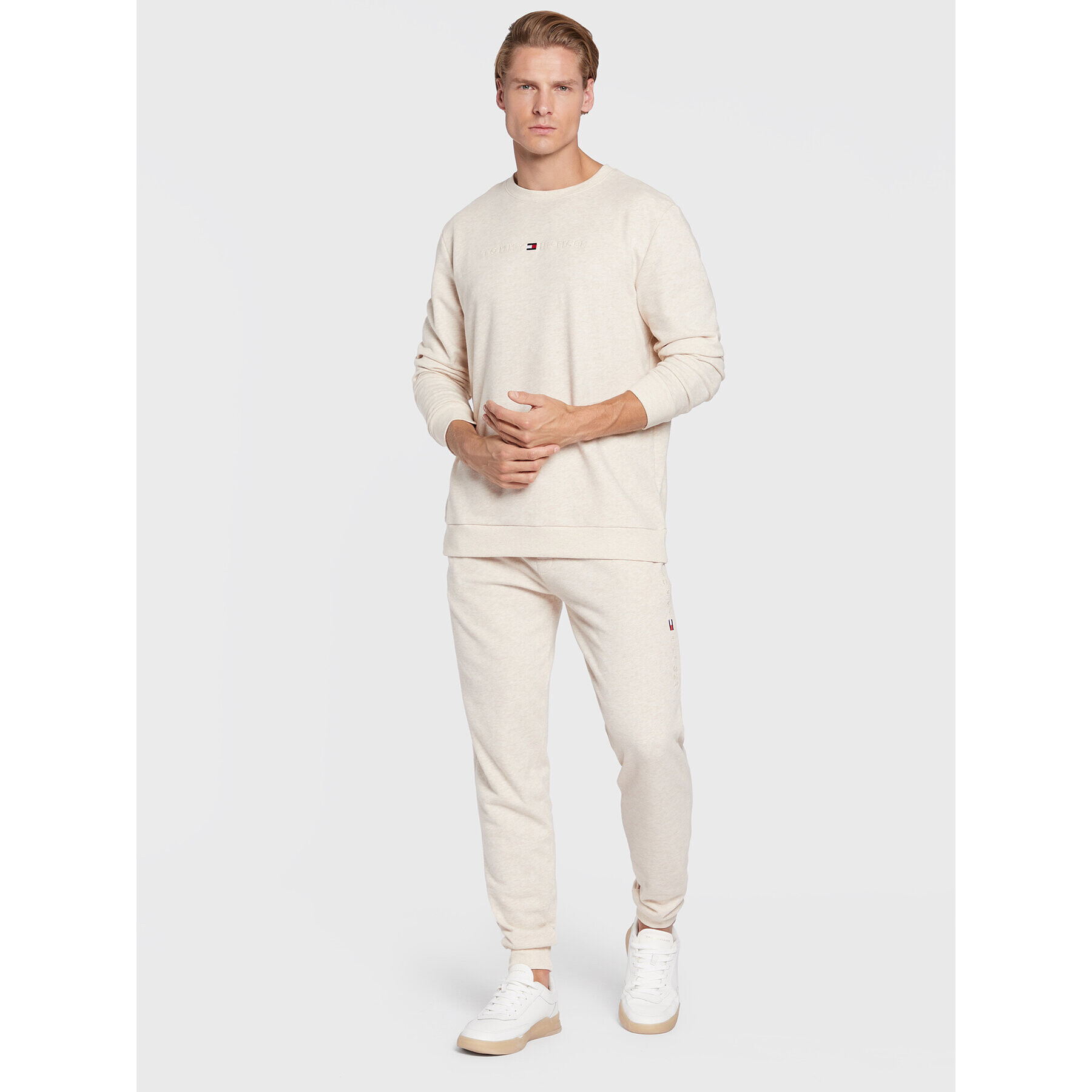 Tommy Hilfiger Teplákové kalhoty UM0UM02667 Béžová Relaxed Fit - Pepit.cz