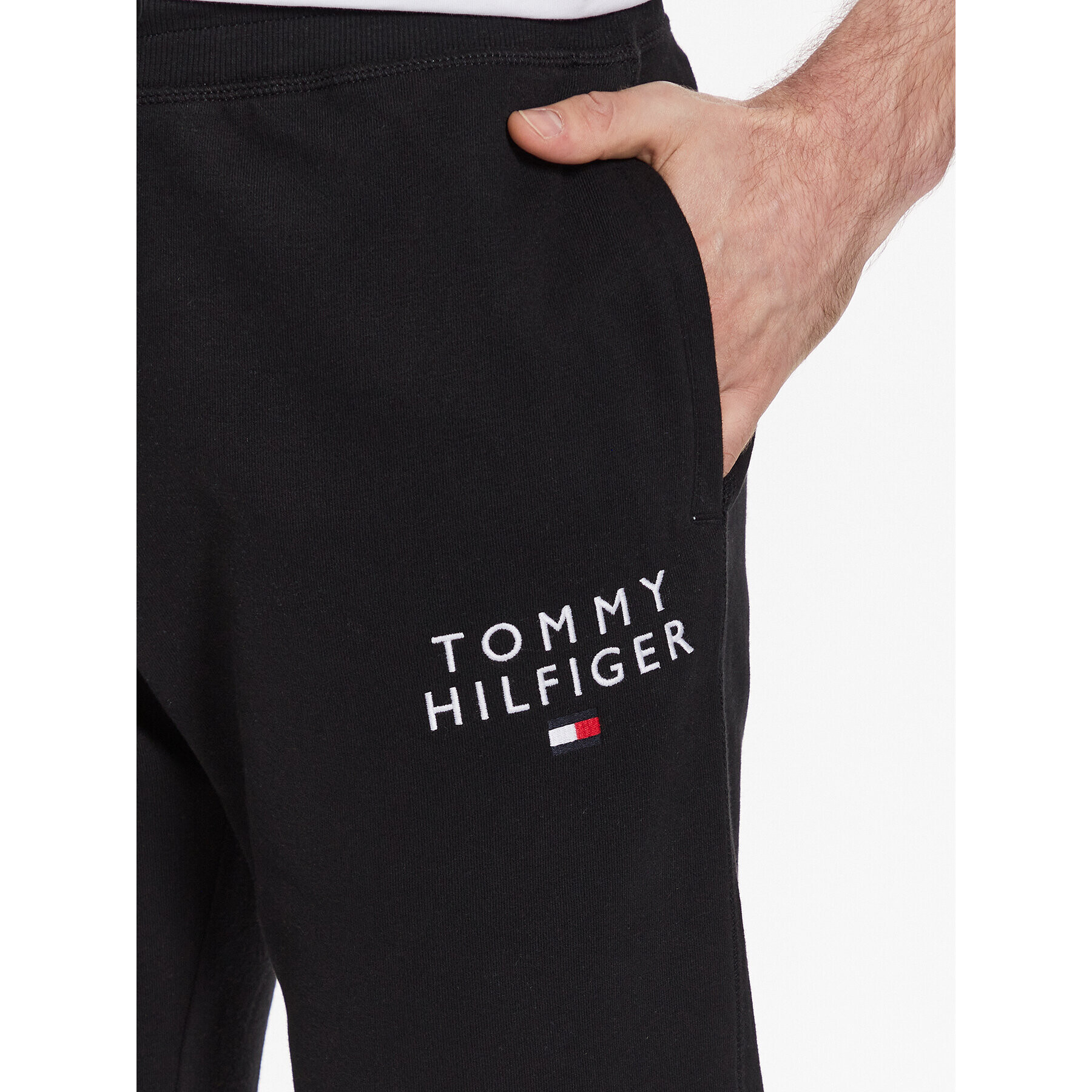 Tommy Hilfiger Teplákové kalhoty UM0UM02880 Černá Regular Fit - Pepit.cz