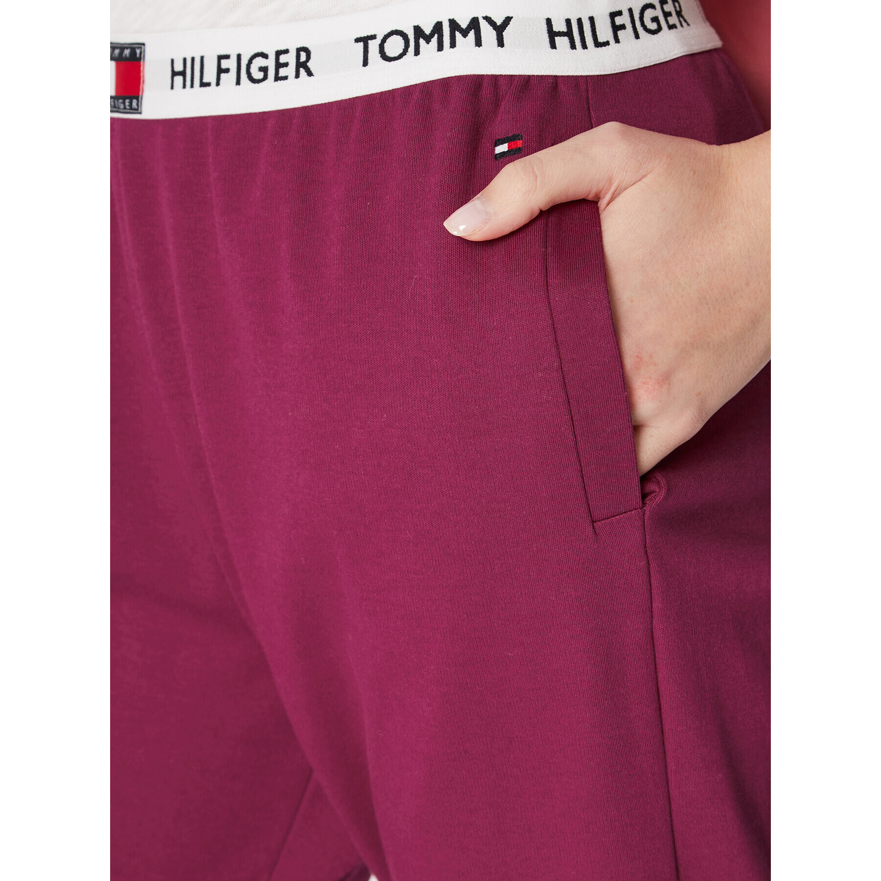 Tommy Hilfiger Teplákové kalhoty UW0UW02274 Růžová Relaxed Fit - Pepit.cz