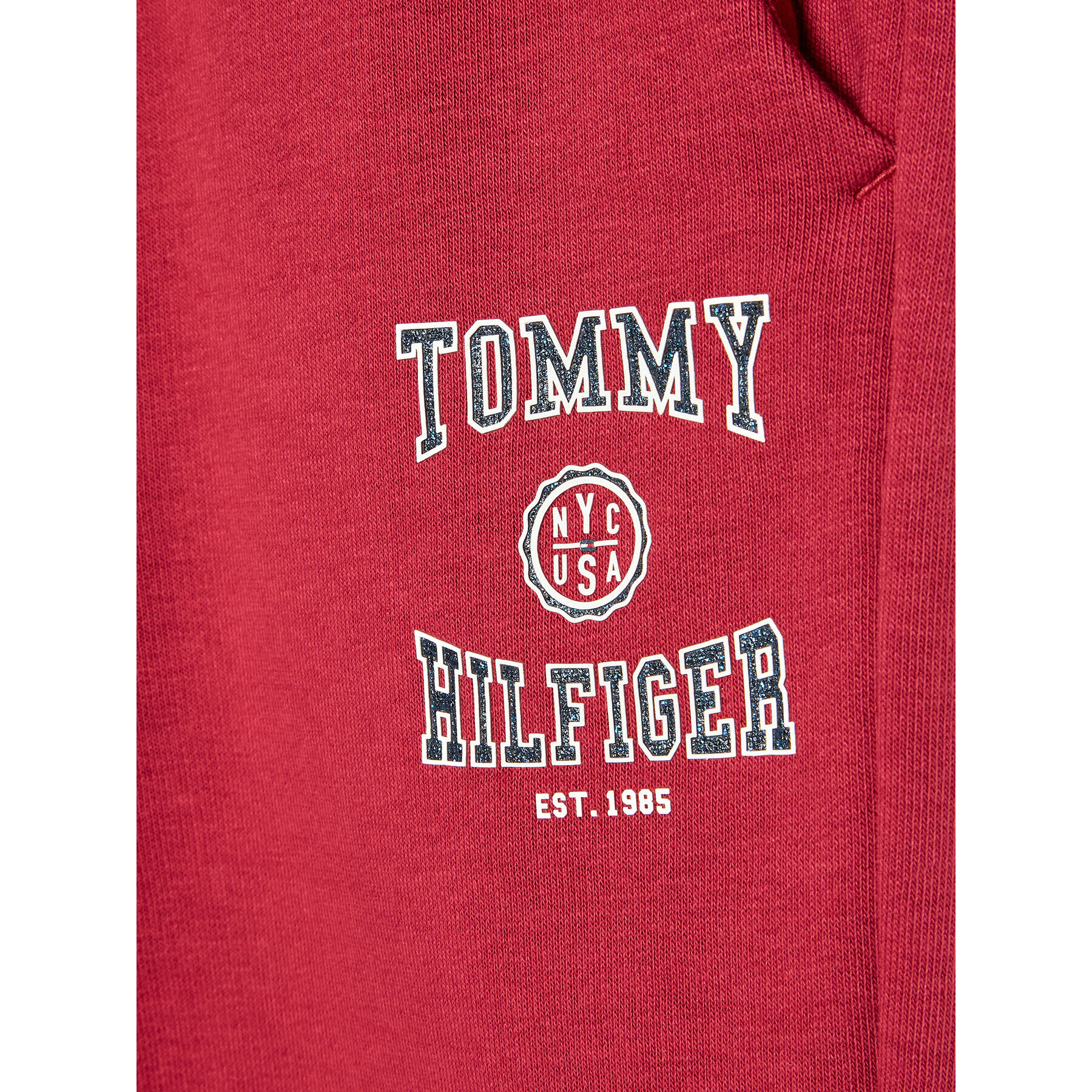 Tommy Hilfiger Teplákové kalhoty Varsity KG0KG06276 M Bordó Regular Fit - Pepit.cz