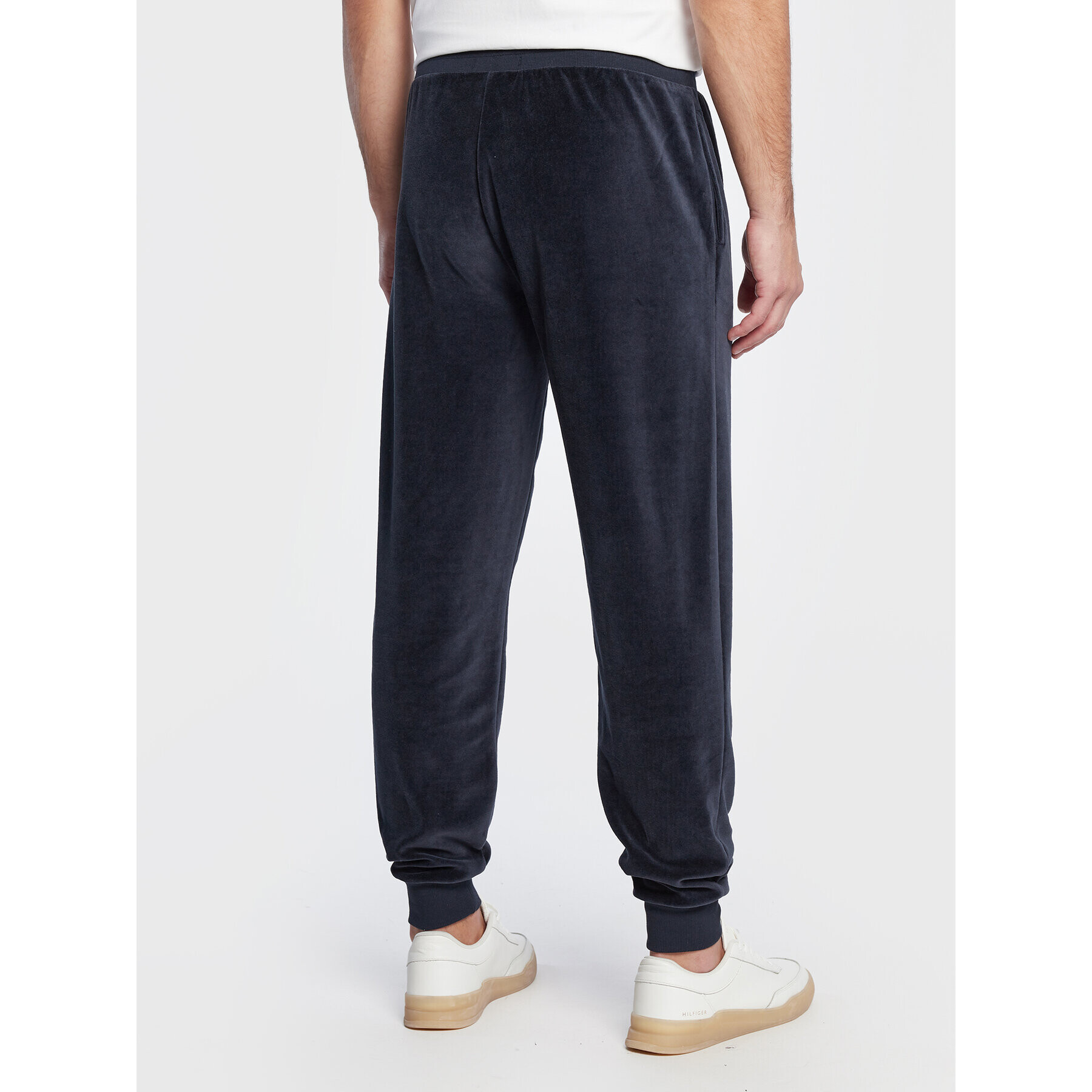 Tommy Hilfiger Teplákové kalhoty Velour UM0UM02669 Tmavomodrá Relaxed Fit - Pepit.cz