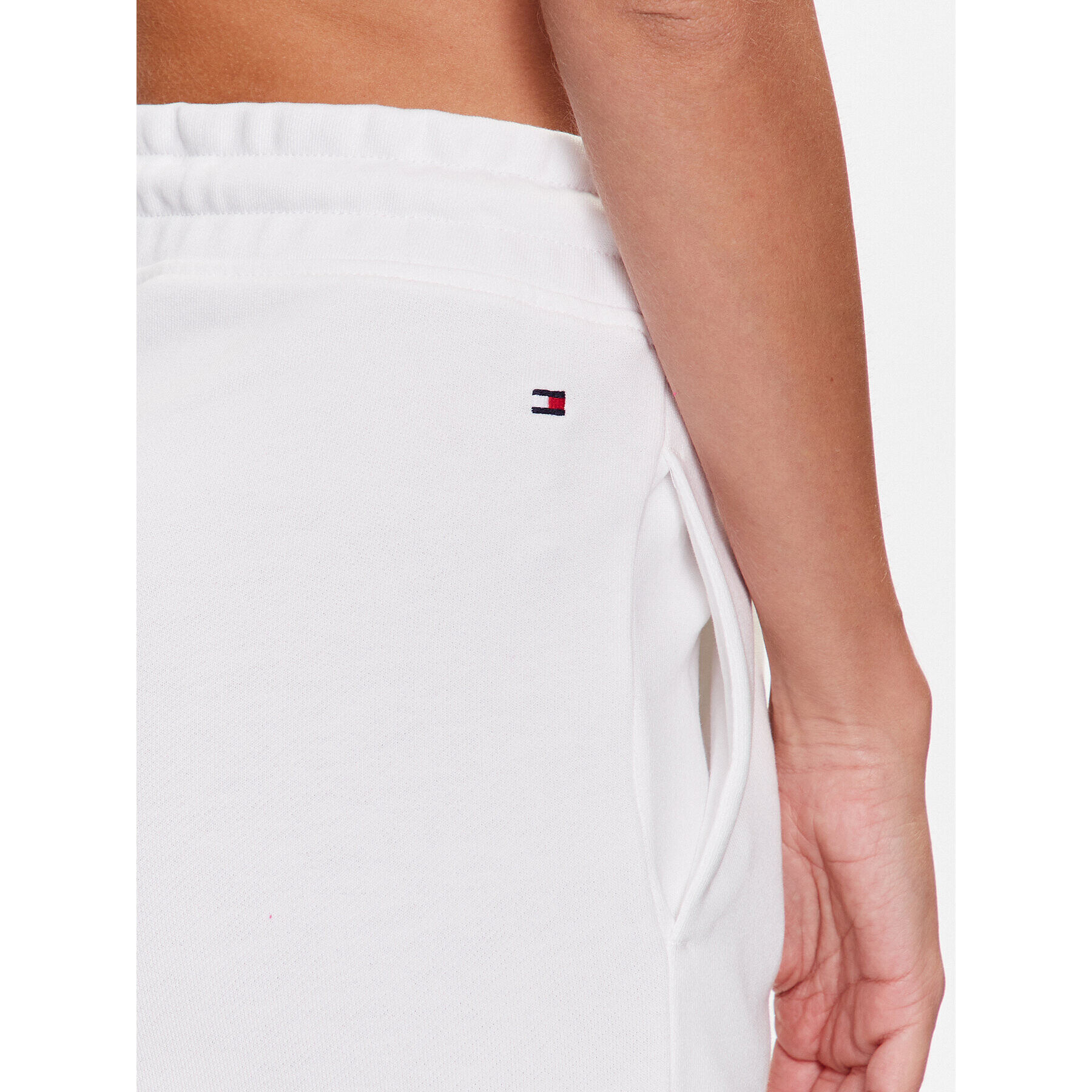 Tommy Hilfiger Teplákové kalhoty WW0WW40083 Bílá Tapered Fit - Pepit.cz