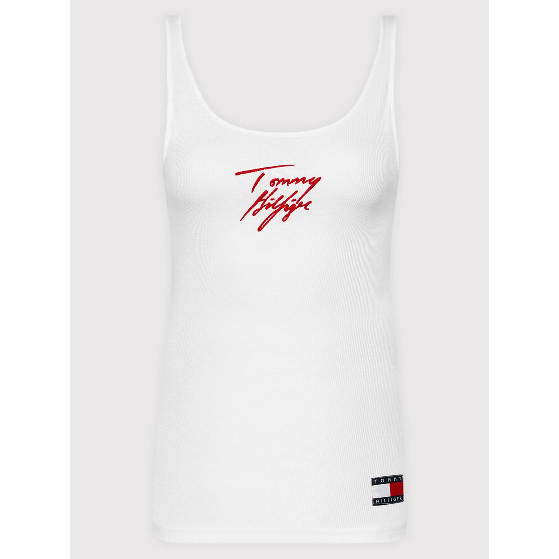 Tommy Hilfiger Tílko Rib UW0UW02314 Bílá - Pepit.cz