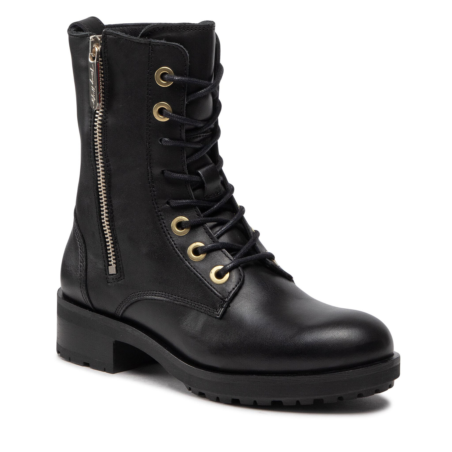 Tommy Hilfiger Turistická obuv Essentials Biker Boot FW0FW06800 Černá - Pepit.cz