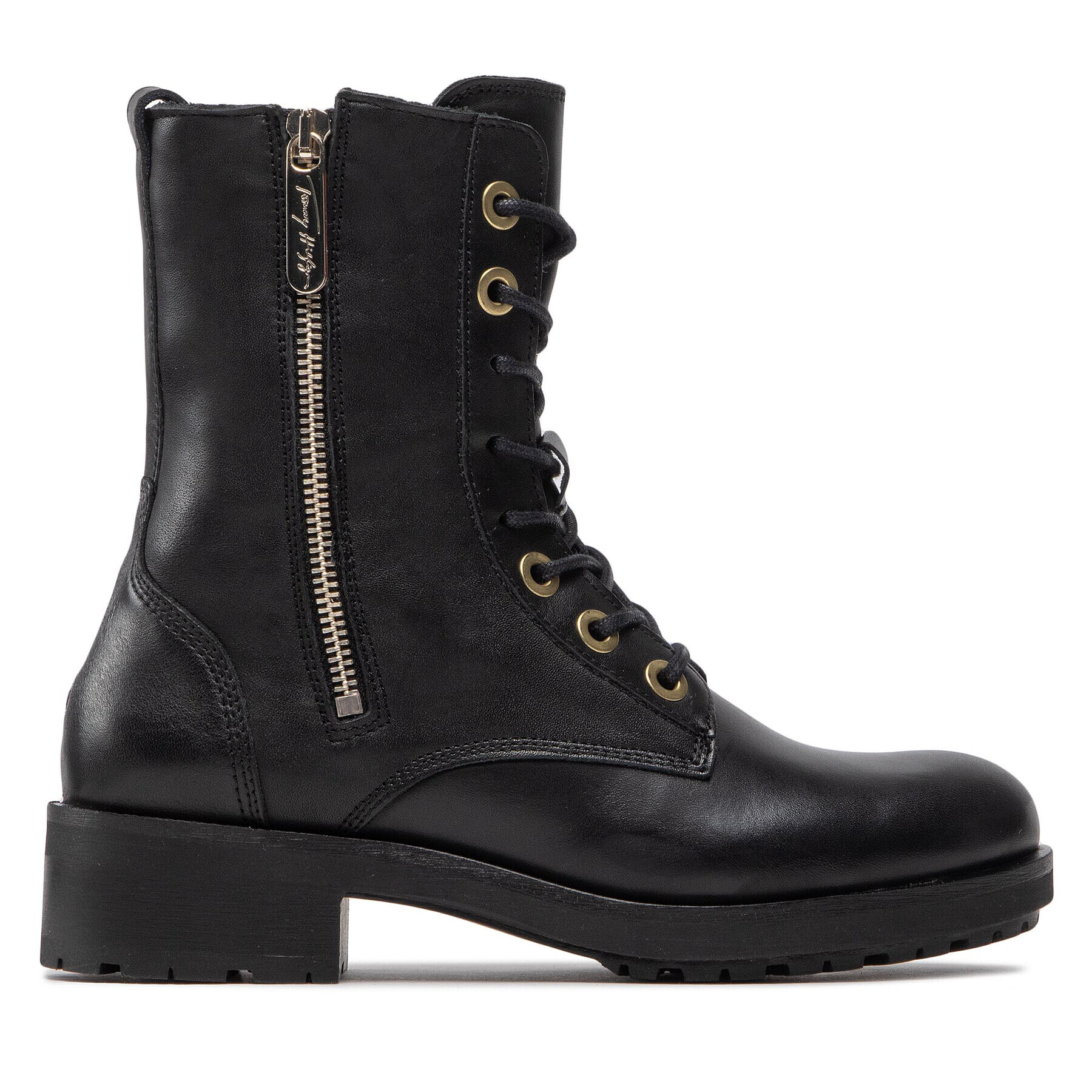 Tommy Hilfiger Turistická obuv Essentials Biker Boot FW0FW06800 Černá - Pepit.cz