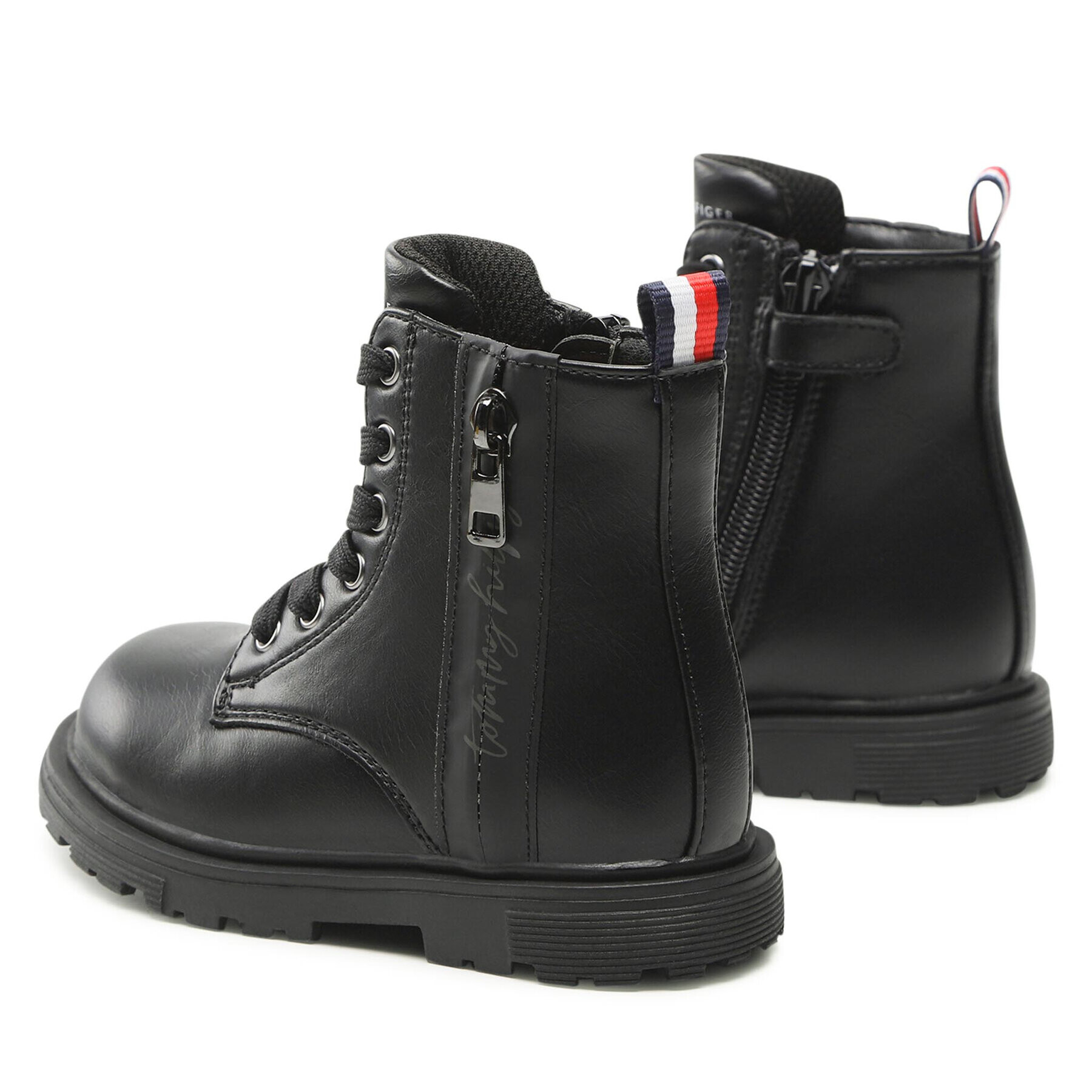 Tommy Hilfiger Turistická obuv Lace-Up Bootie T1A5-32370-1355 S Černá - Pepit.cz