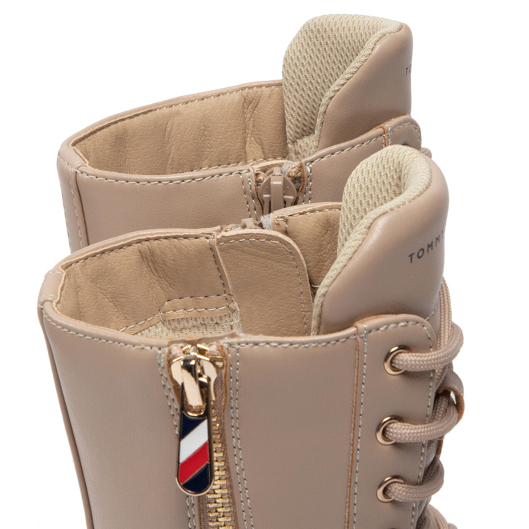 Tommy Hilfiger Turistická obuv Lace-Up Bootie T3A5-32381-1355 Béžová - Pepit.cz