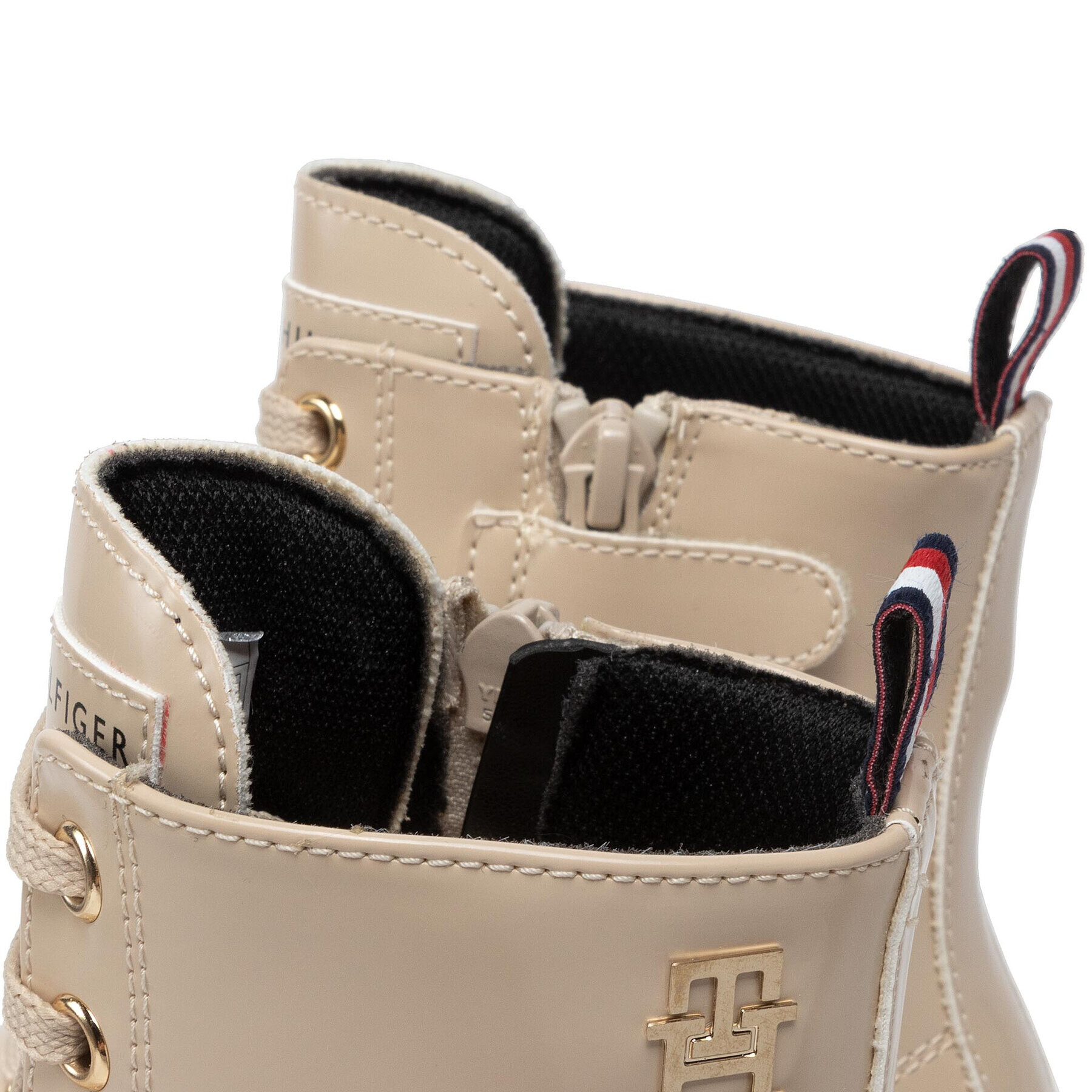 Tommy Hilfiger Turistická obuv Lace-Up Bootie T4A5-32411-1453500 M Béžová - Pepit.cz