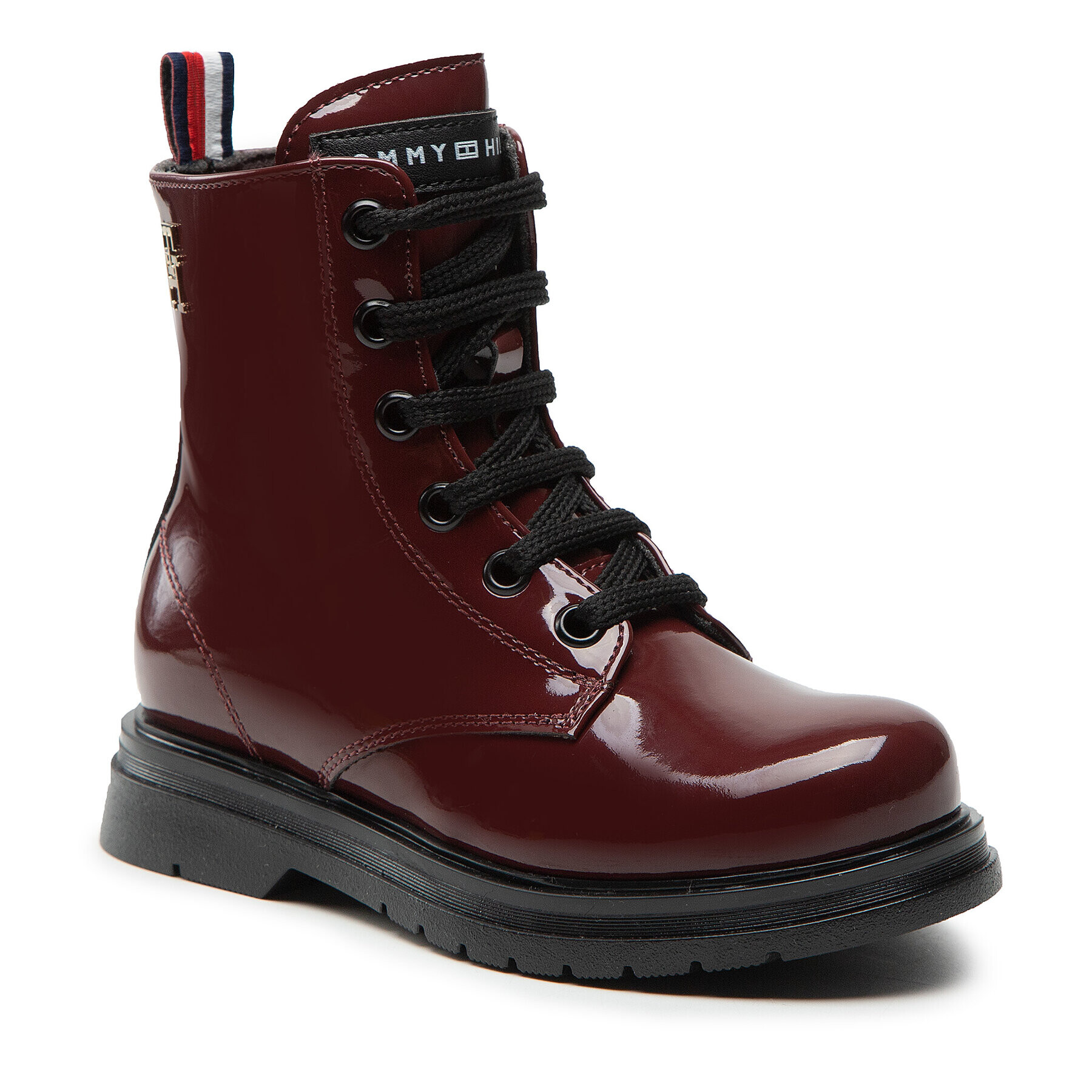 Tommy Hilfiger Turistická obuv Lace-Up Bootie T4A5-32412-0775 M Bordó - Pepit.cz