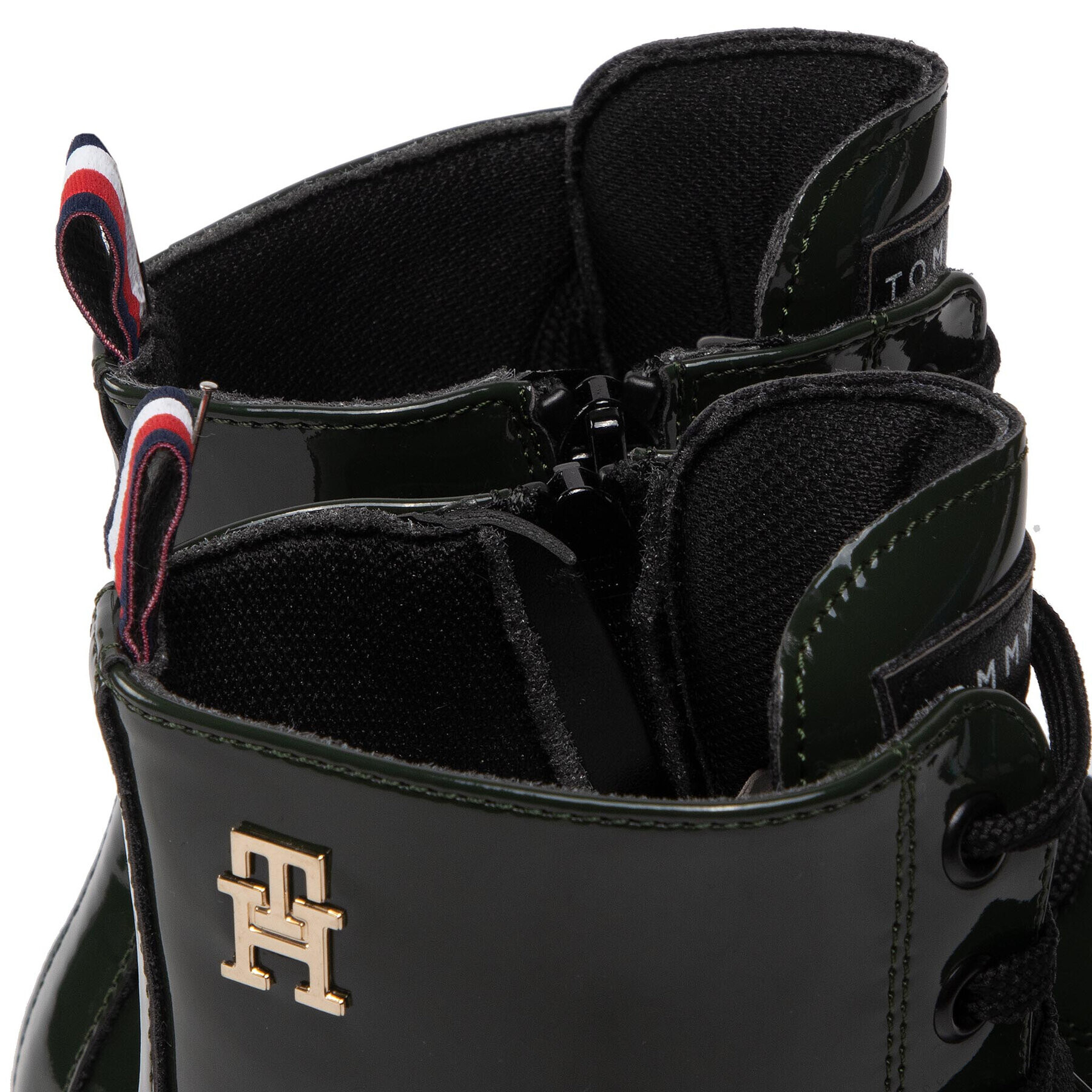 Tommy Hilfiger Turistická obuv Lace-Up Bootie T4A5-32412-0775 S Zelená - Pepit.cz