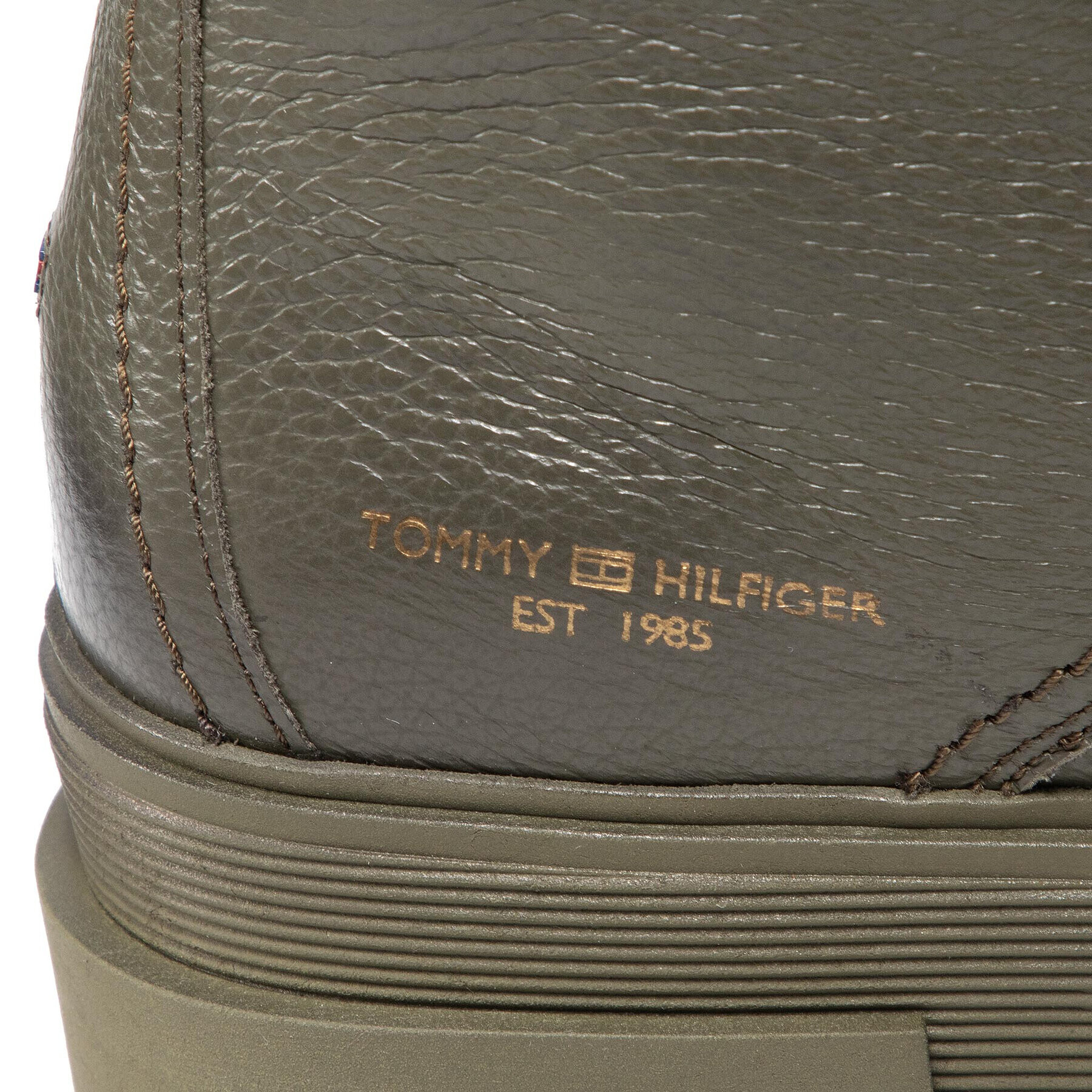 Tommy Hilfiger Turistická obuv Monochromatic Lace Up Boot FW0FW05946 Zelená - Pepit.cz