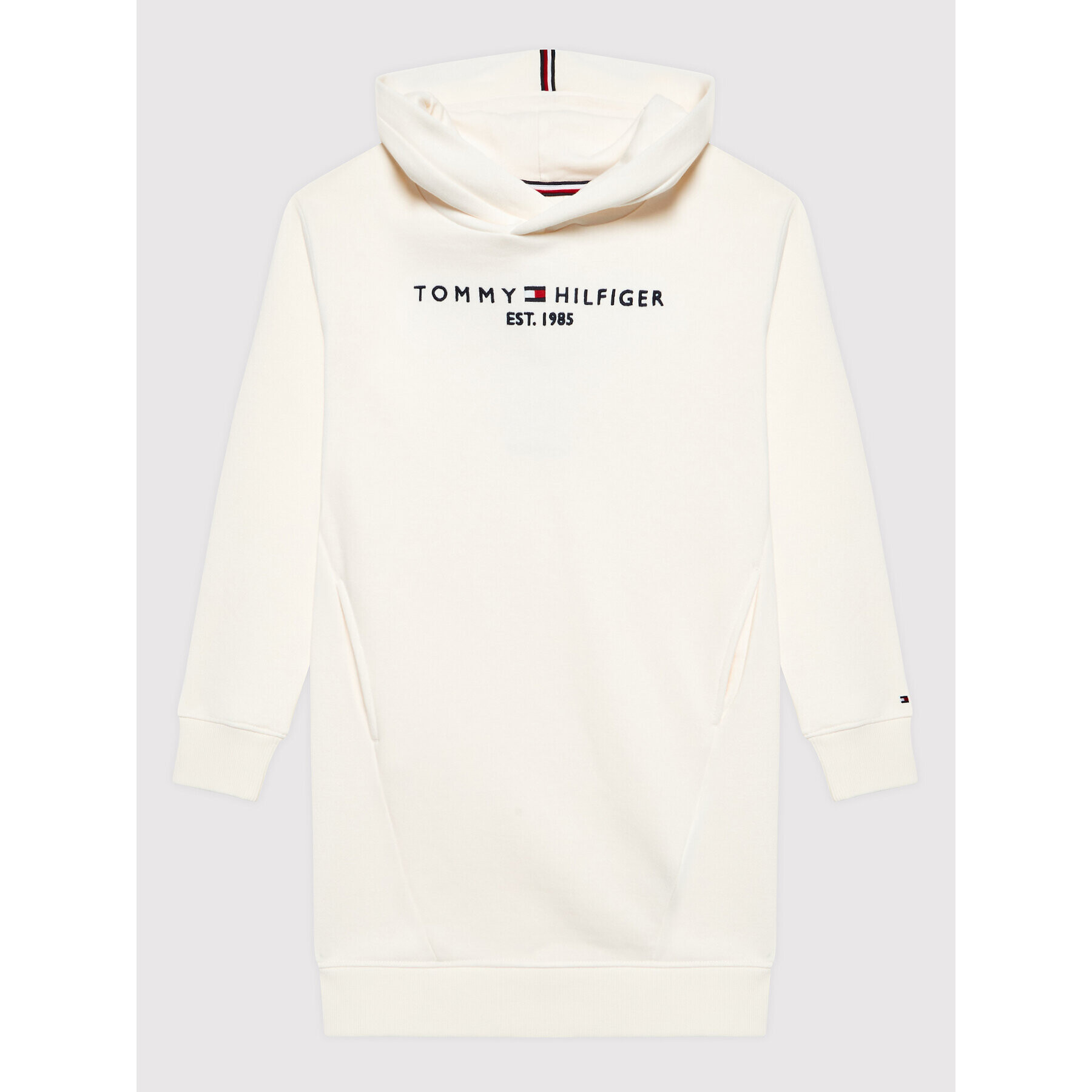 Tommy Hilfiger Úpletové šaty Essential KG0KG06695 D Bílá Regular Fit - Pepit.cz