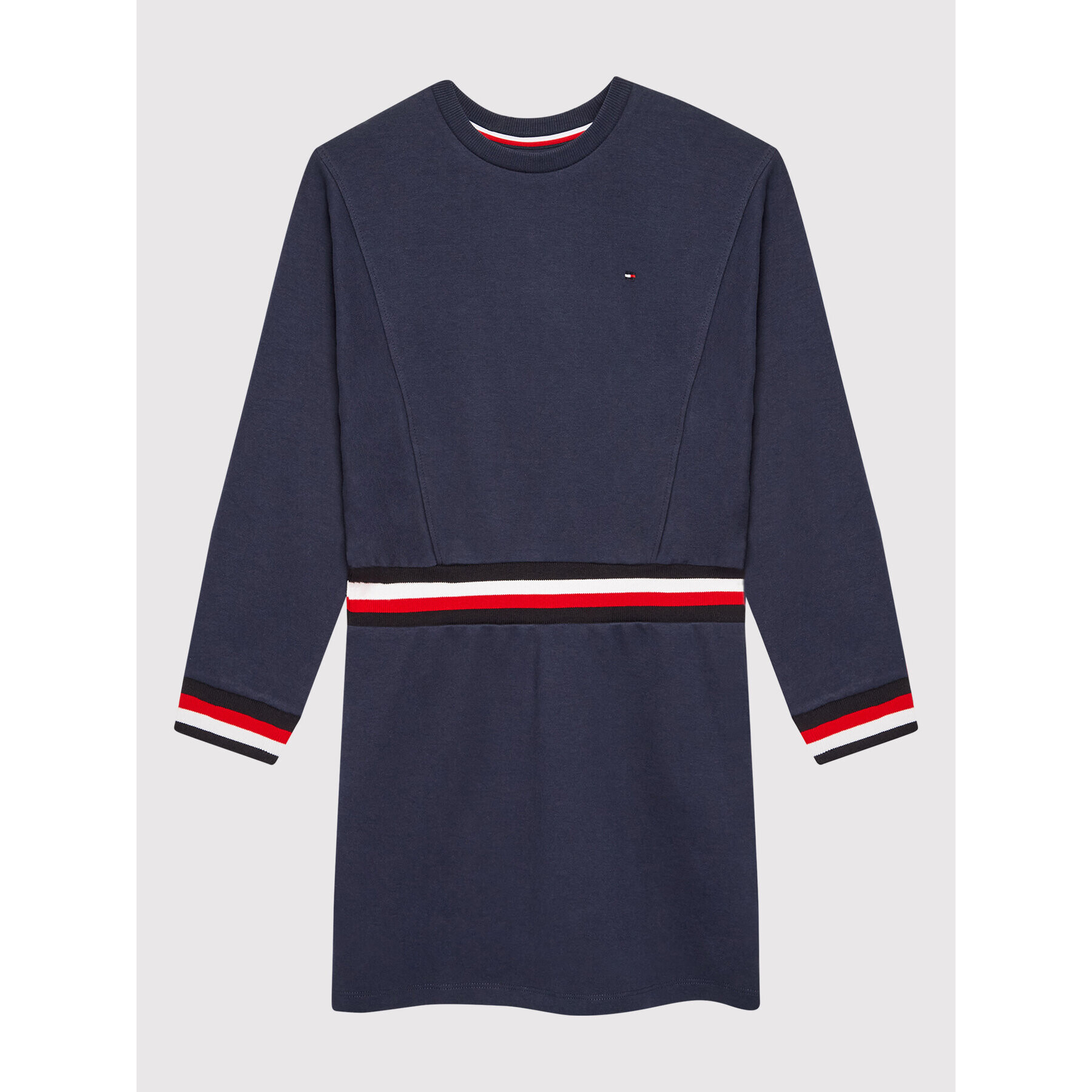 Tommy Hilfiger Úpletové šaty Global Stripe KG0KG06215 D Tmavomodrá Regular Fit - Pepit.cz