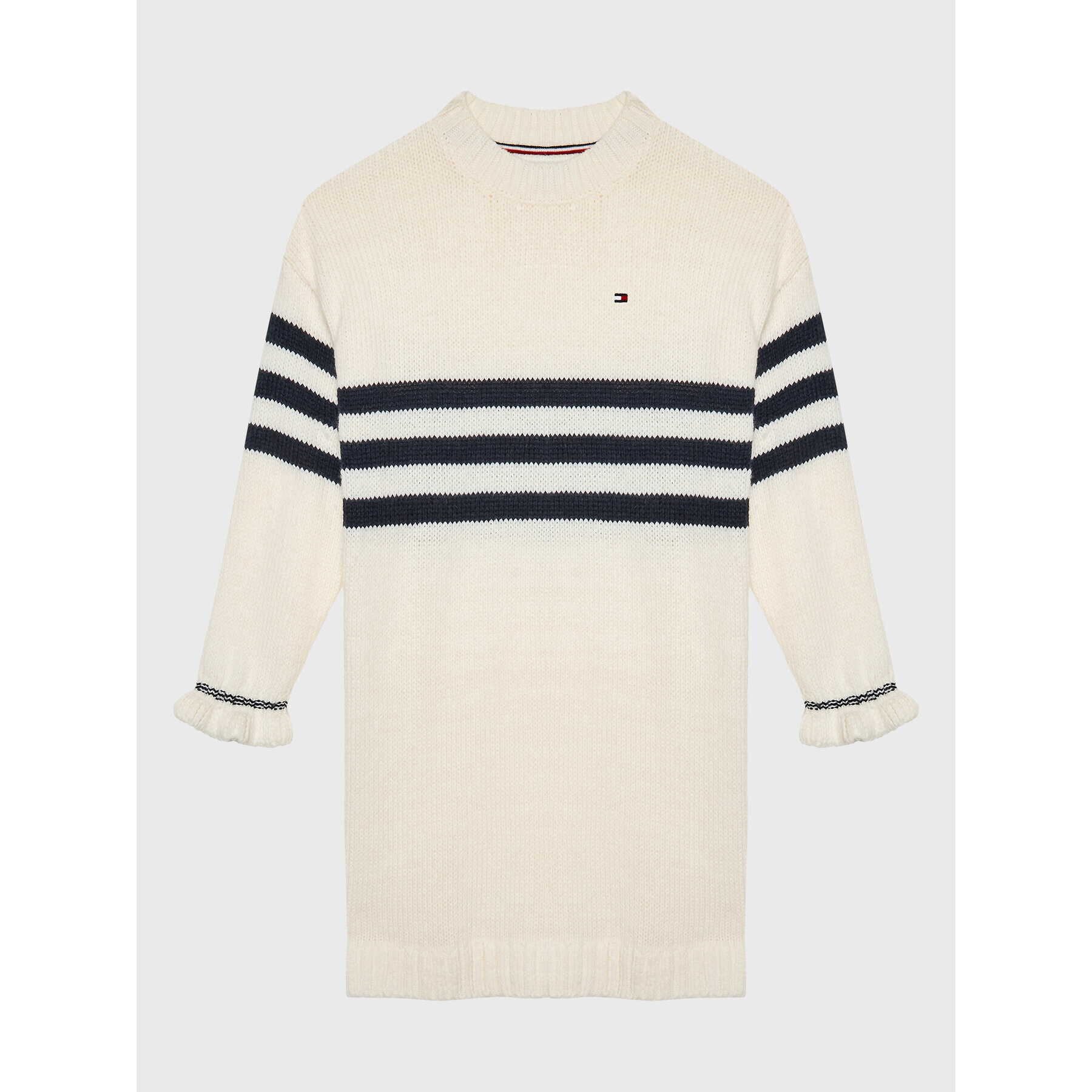 Tommy Hilfiger Úpletové šaty KG0KG06883 M Écru Regular Fit - Pepit.cz