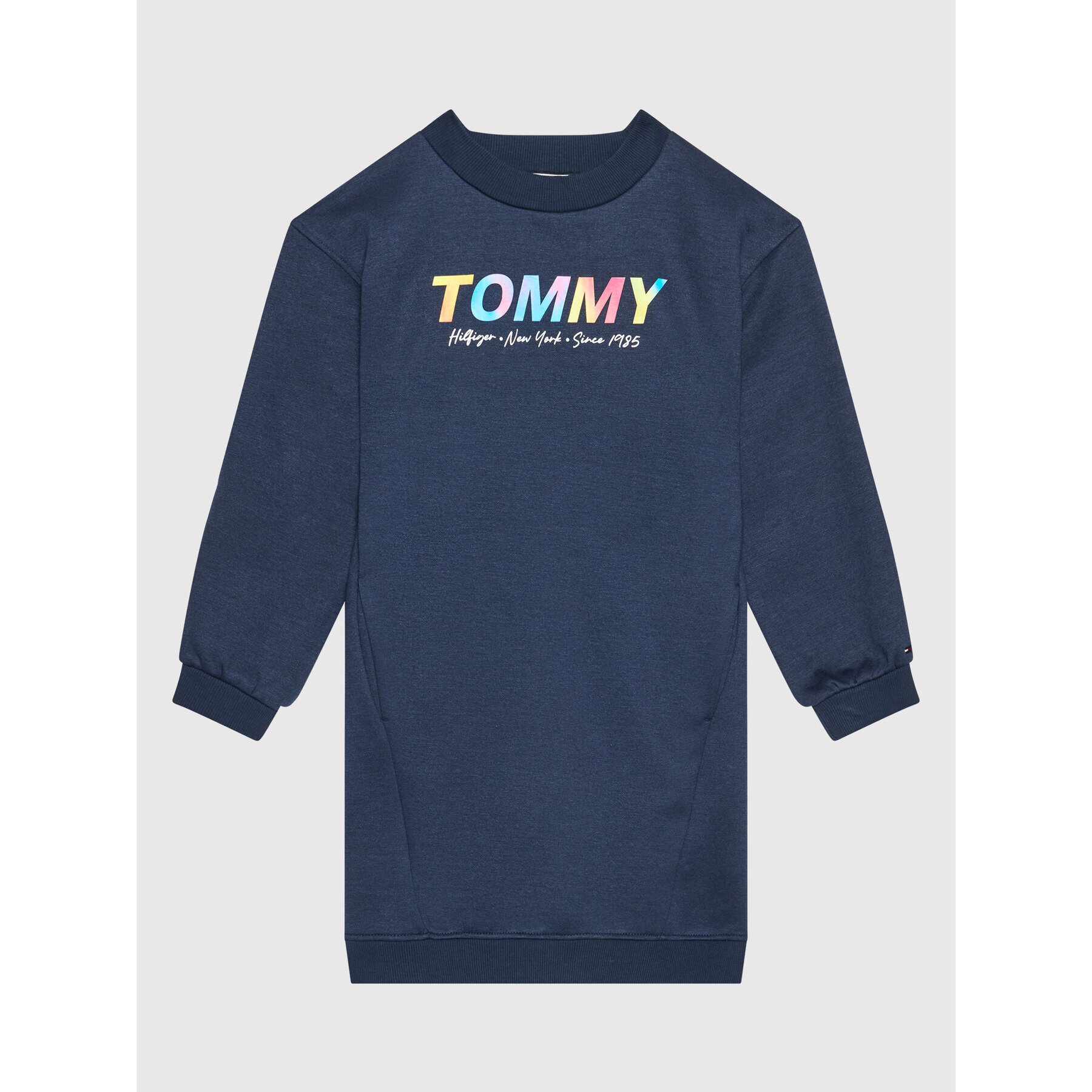 Tommy Hilfiger Úpletové šaty Multi Shine Print KG0KG06124 D Tmavomodrá Regular Fit - Pepit.cz