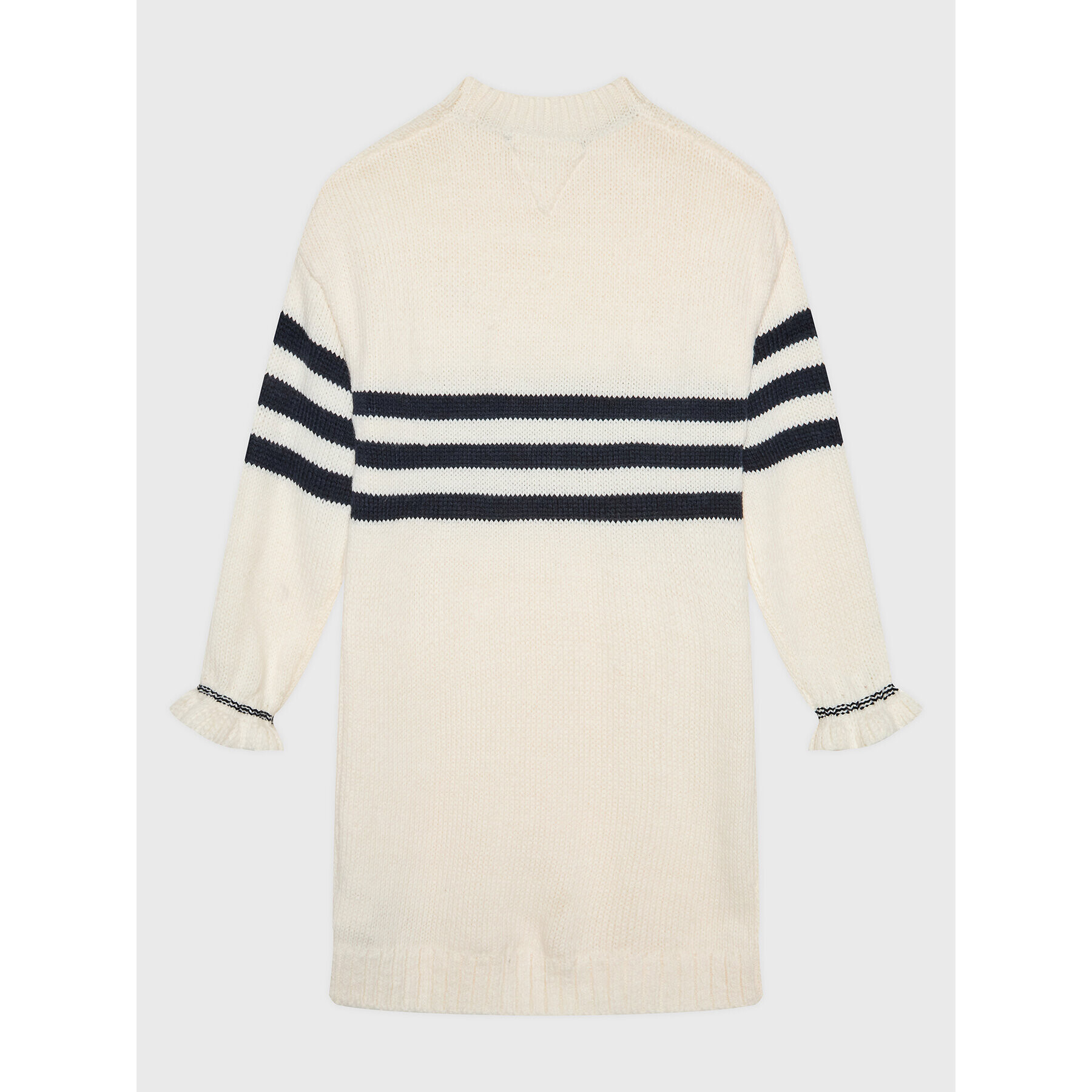 Tommy Hilfiger Úpletové šaty Prep Stripe KG0KG06883 D Écru Relaxed Fit - Pepit.cz