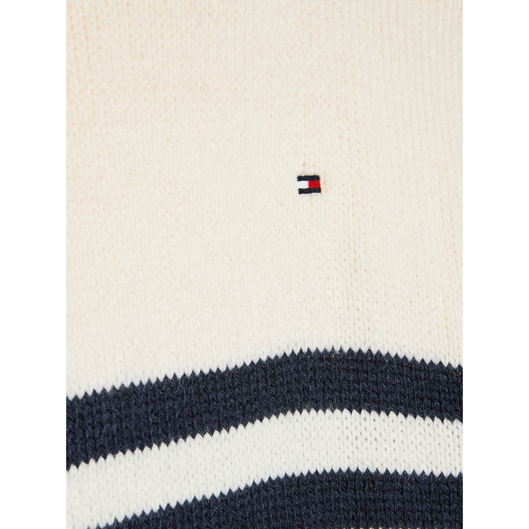 Tommy Hilfiger Úpletové šaty Prep Stripe KG0KG06883 D Écru Relaxed Fit - Pepit.cz