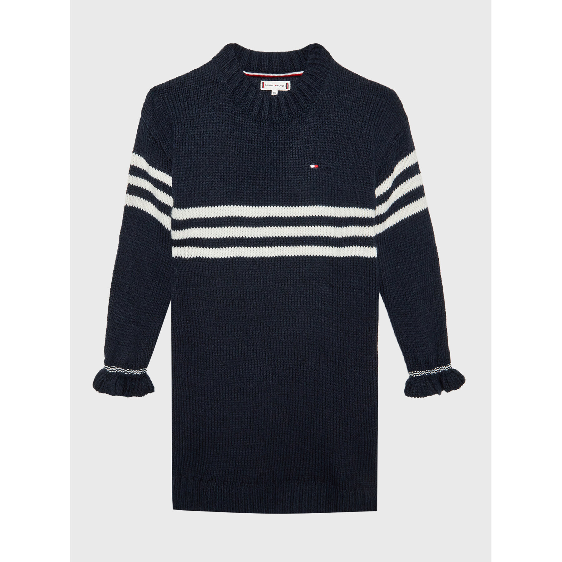 Tommy Hilfiger Úpletové šaty Prep Stripe KG0KG06883 D Tmavomodrá Relaxed Fit - Pepit.cz