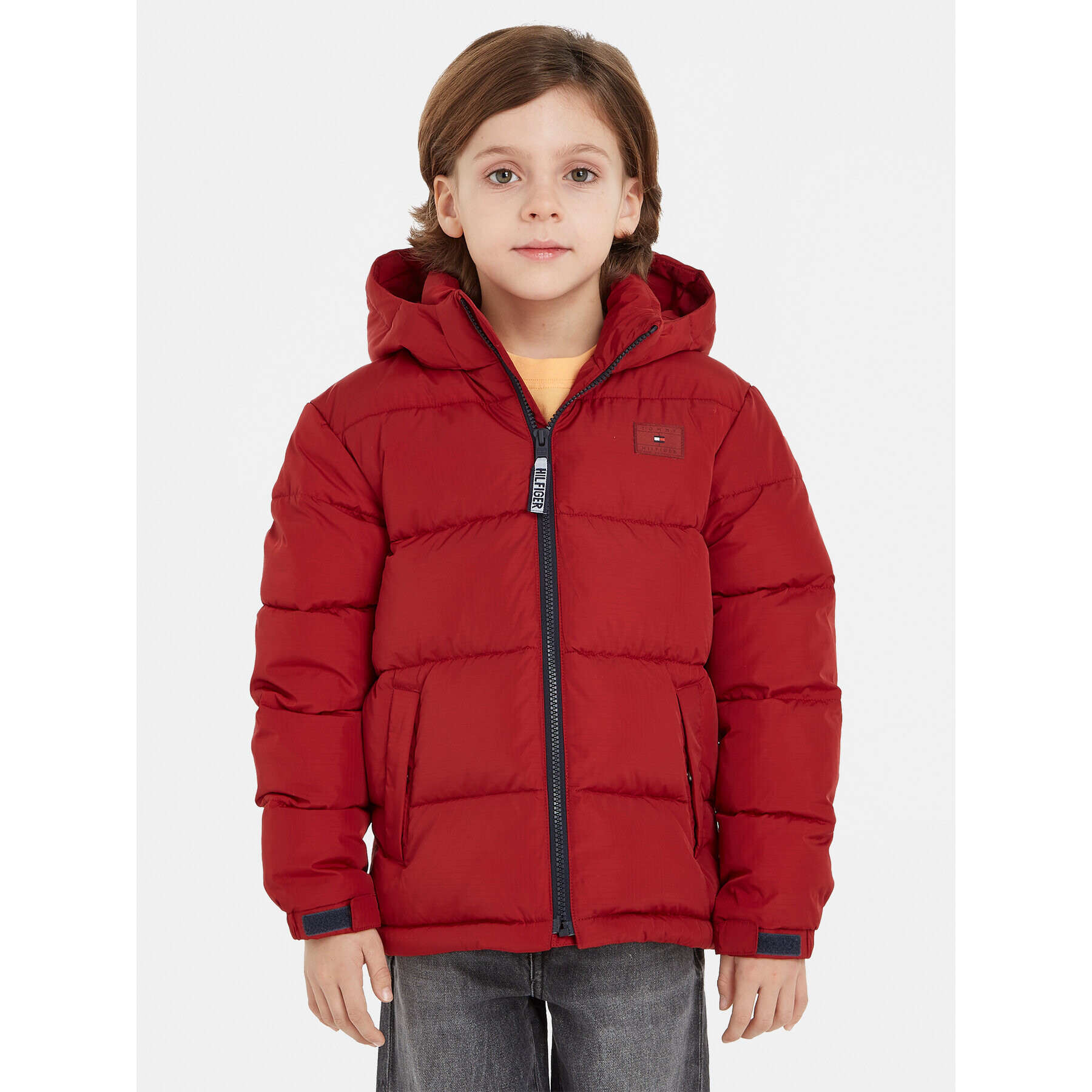 Tommy Hilfiger Vatovaná bunda Alaska KS0KS00402 M Bordó Regular Fit - Pepit.cz