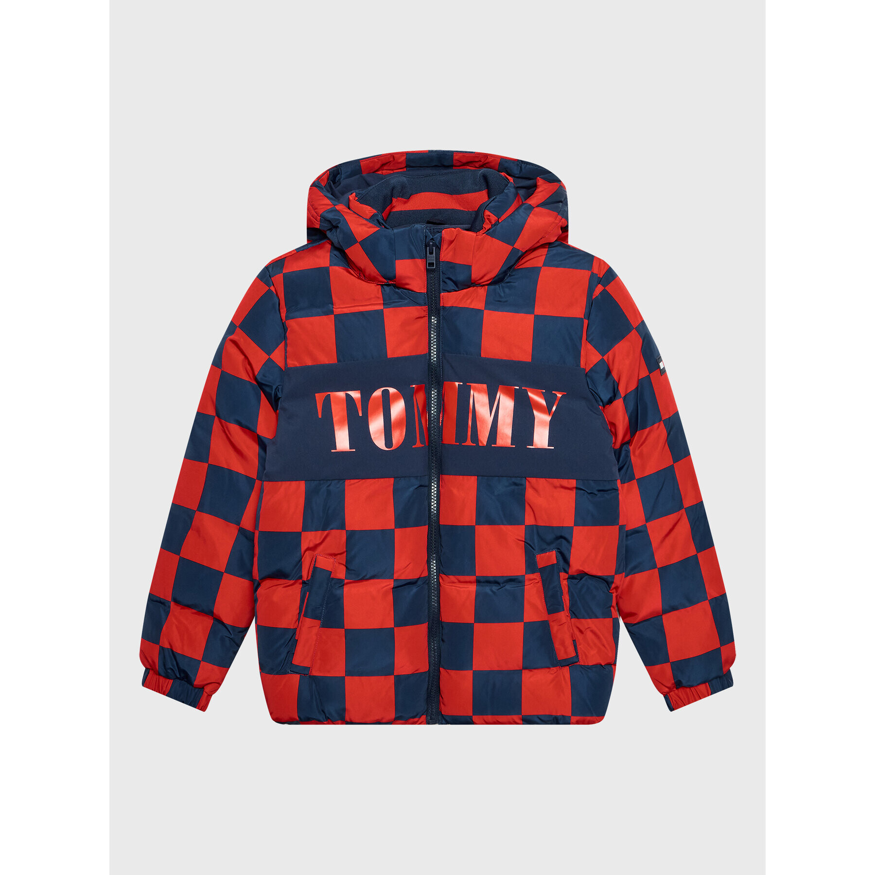 Tommy Hilfiger Vatovaná bunda Checker Board KB0KB07814 D Tmavomodrá Regular Fit - Pepit.cz