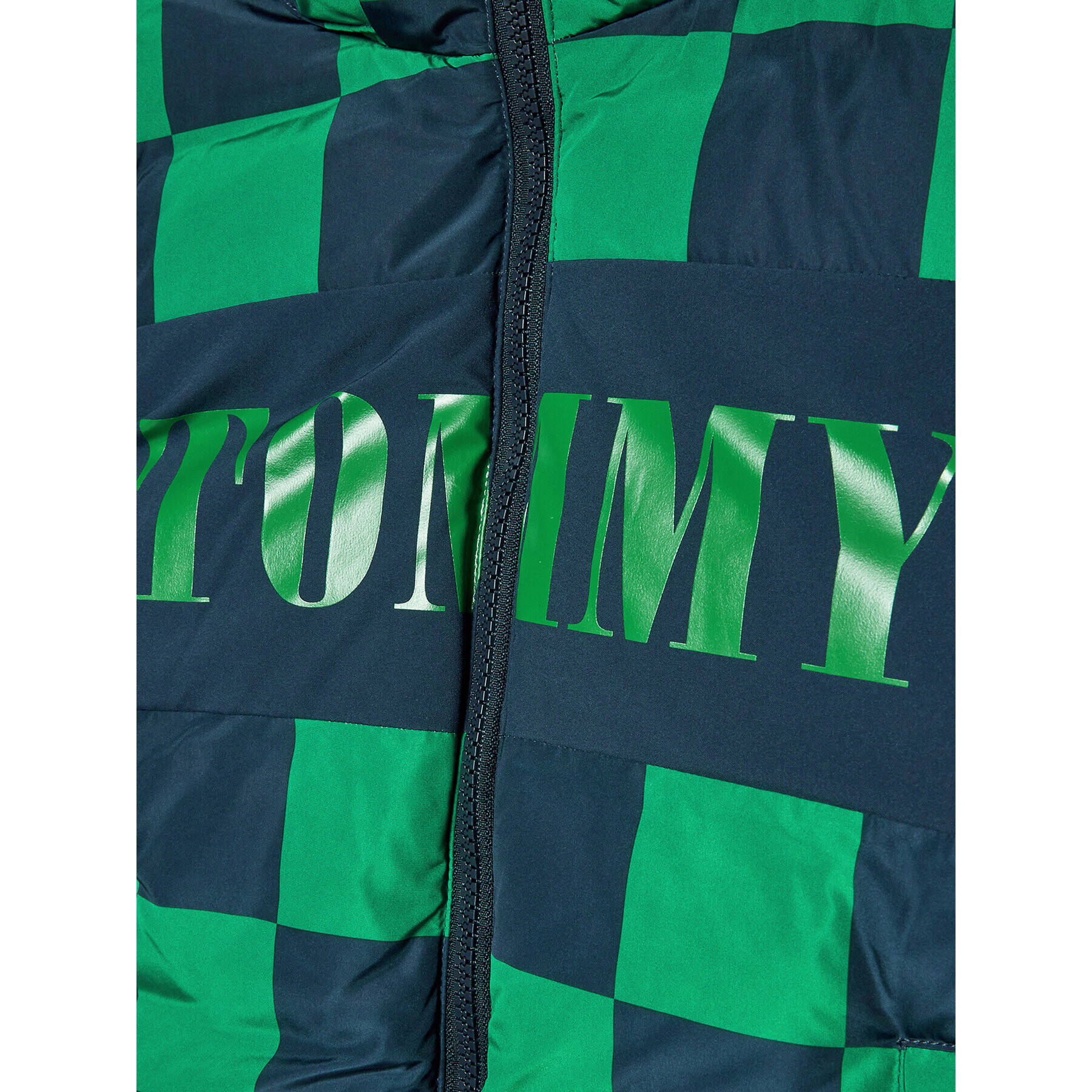 Tommy Hilfiger Vatovaná bunda Checker Board KB0KB07814 M Zelená Regular Fit - Pepit.cz