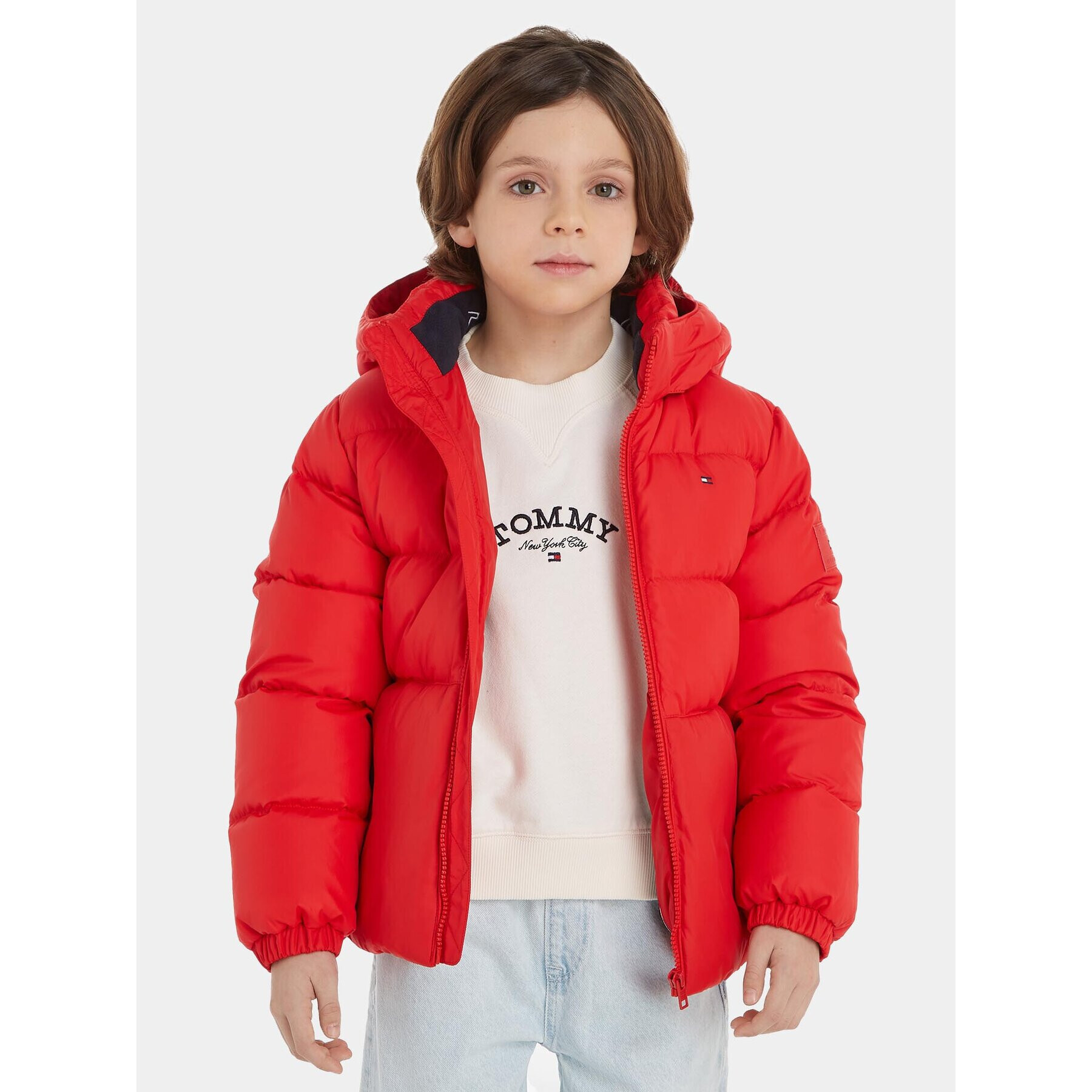 Tommy Hilfiger Vatovaná bunda Essential KB0KB08341 M Oranžová Regular Fit - Pepit.cz