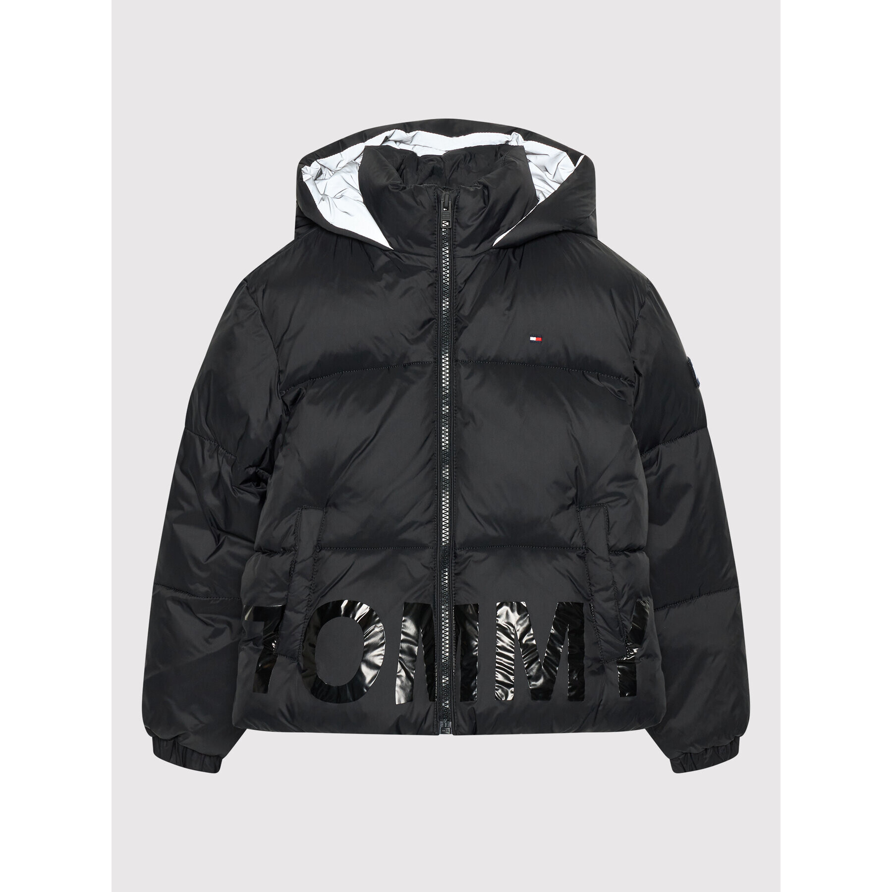 Tommy Hilfiger Vatovaná bunda Puffer Logo KB0KB06773 M Černá Regular Fit - Pepit.cz