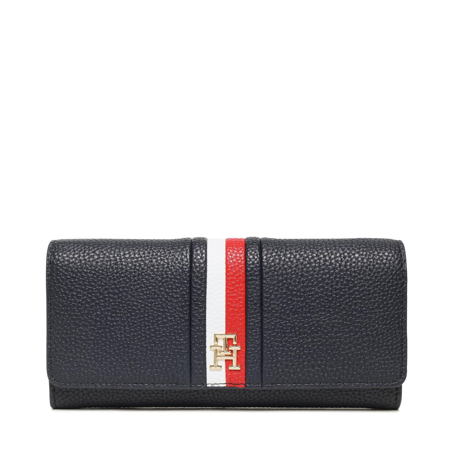 Tommy Hilfiger Velká dámská peněženka Th Emblem Large Flap Corp AW0AW14334 Tmavomodrá - Pepit.cz