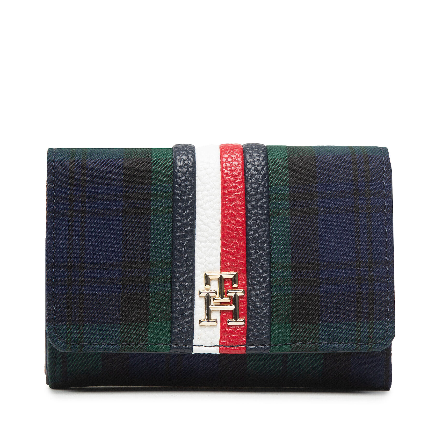 Tommy Hilfiger Velká dámská peněženka Th Emblem Med Wallet Blackwatch AW0AW14336 Tmavomodrá - Pepit.cz