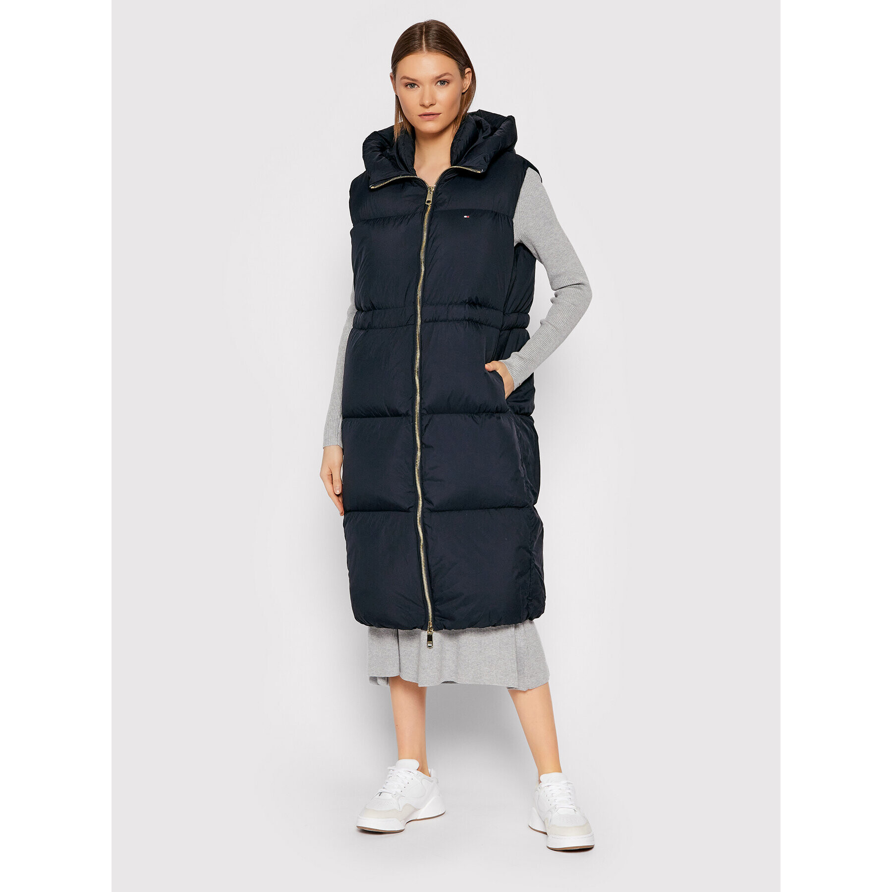 Tommy Hilfiger Vesta Puffer WW0WW32182 Tmavomodrá Regular Fit - Pepit.cz