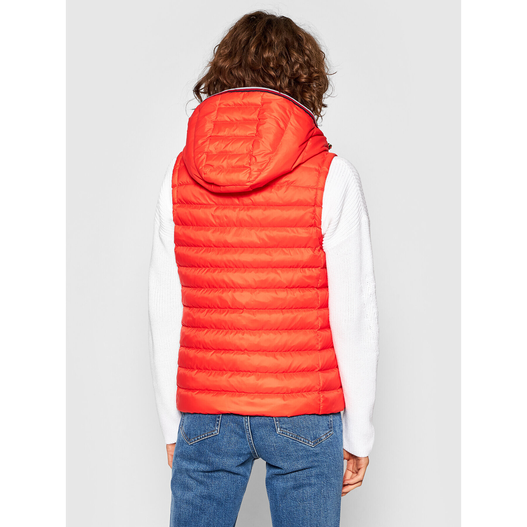 Tommy Hilfiger Vesta Th Ess Lw Down Vest WW0WW30841 Červená Regular Fit - Pepit.cz