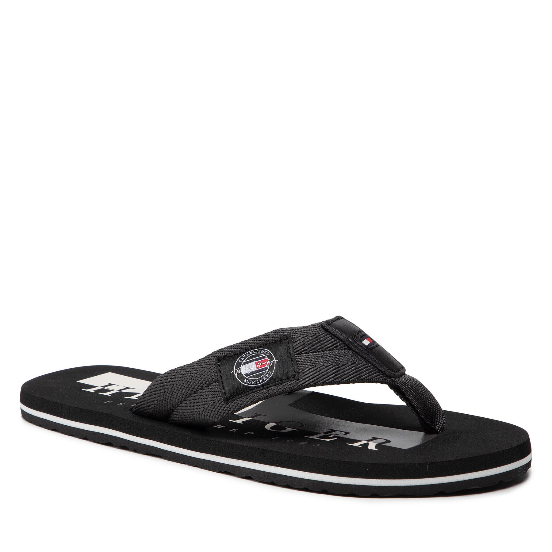 Tommy Hilfiger Žabky Badge Beach Sandal FM0FM03981 Šedá - Pepit.cz