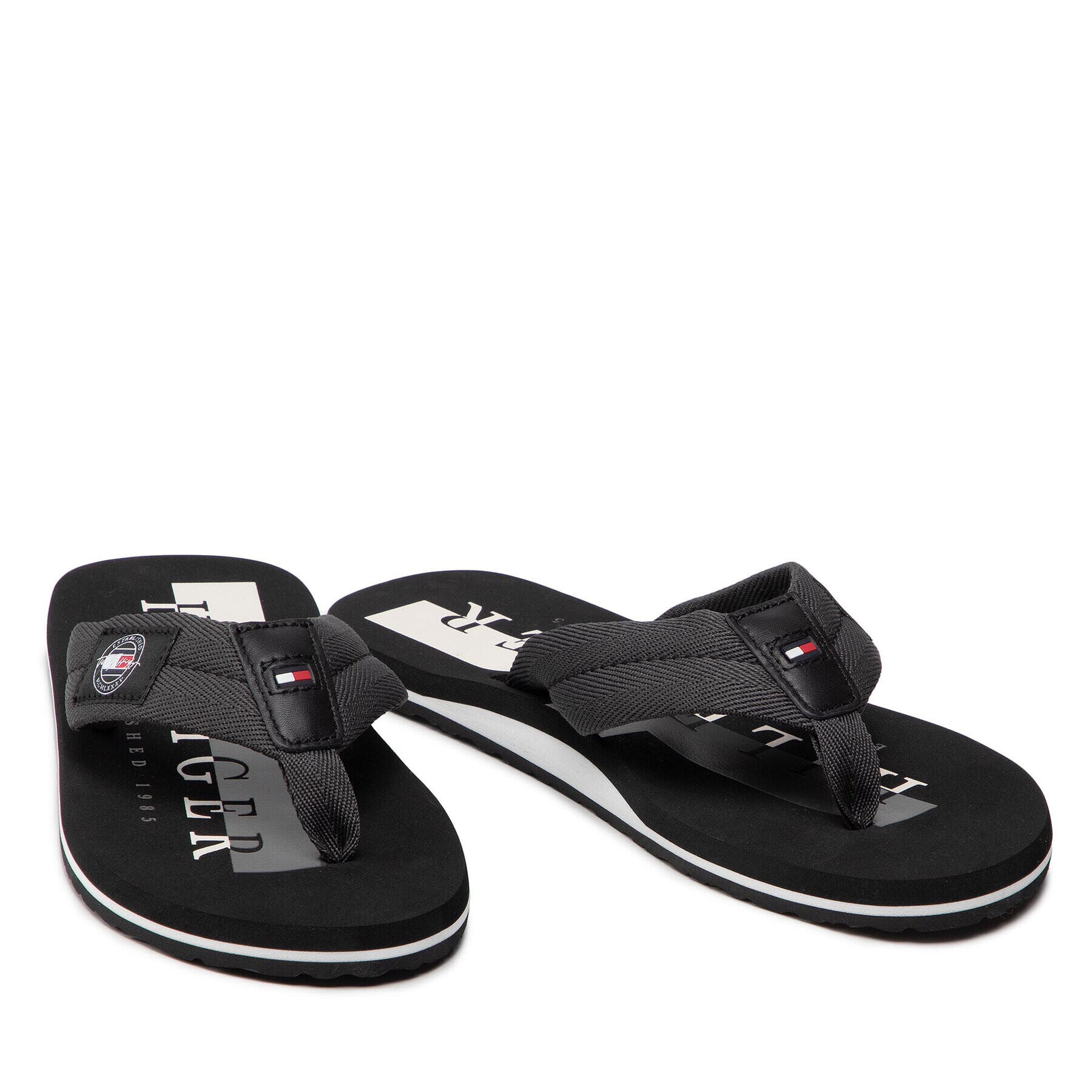 Tommy Hilfiger Žabky Badge Beach Sandal FM0FM03981 Šedá - Pepit.cz