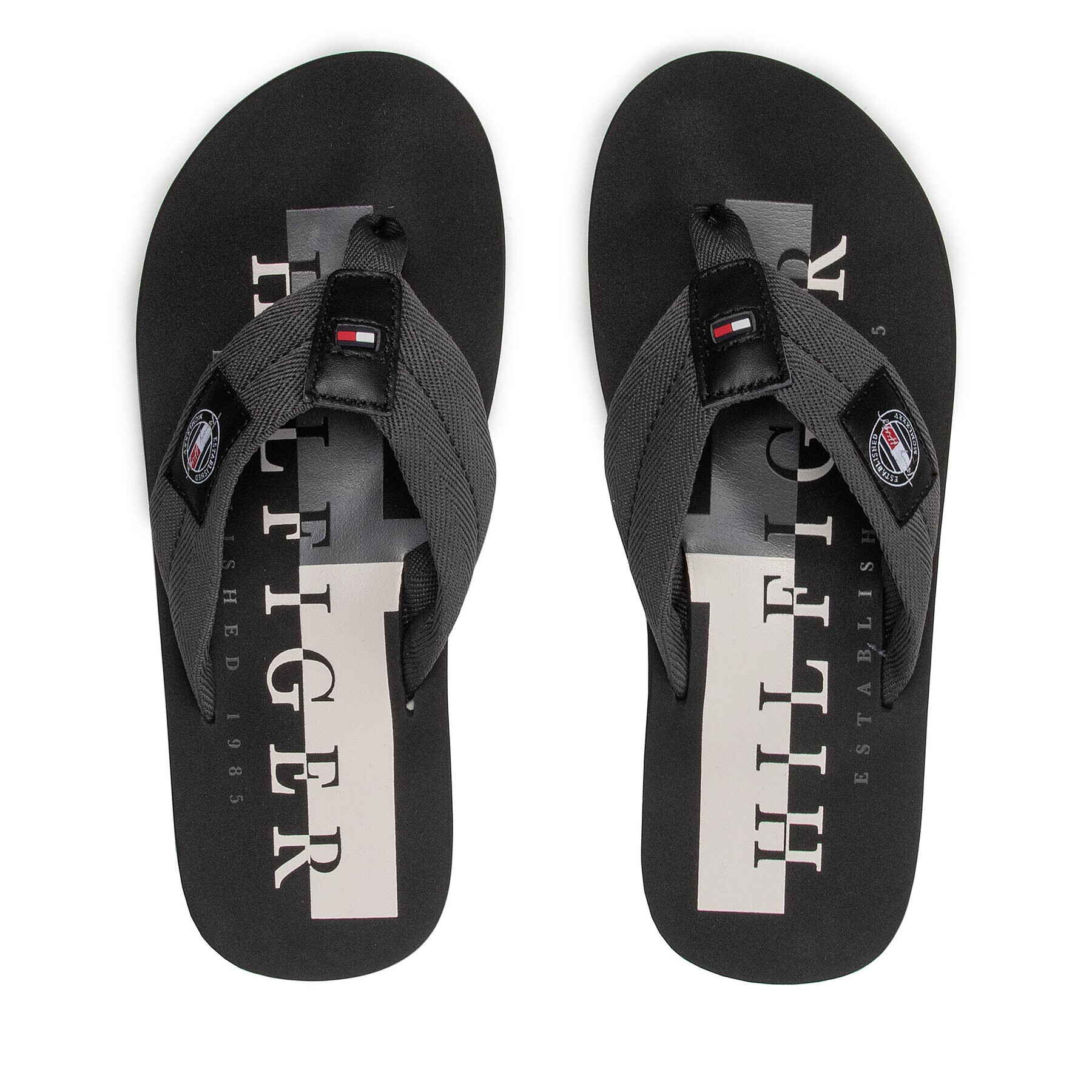 Tommy Hilfiger Žabky Badge Beach Sandal FM0FM03981 Šedá - Pepit.cz