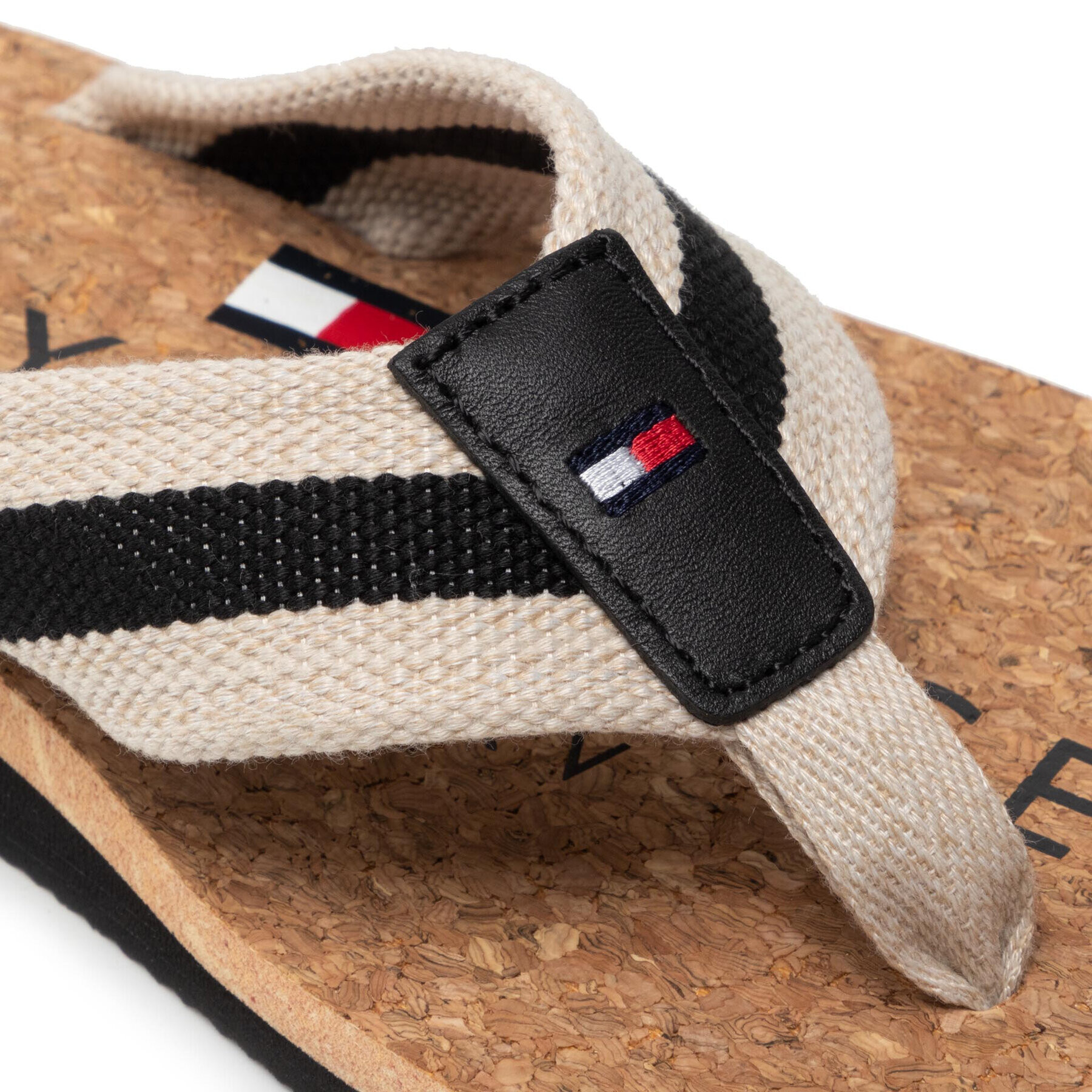 Tommy Hilfiger Žabky Cork Beach Sandal FM0FM03986 Černá - Pepit.cz