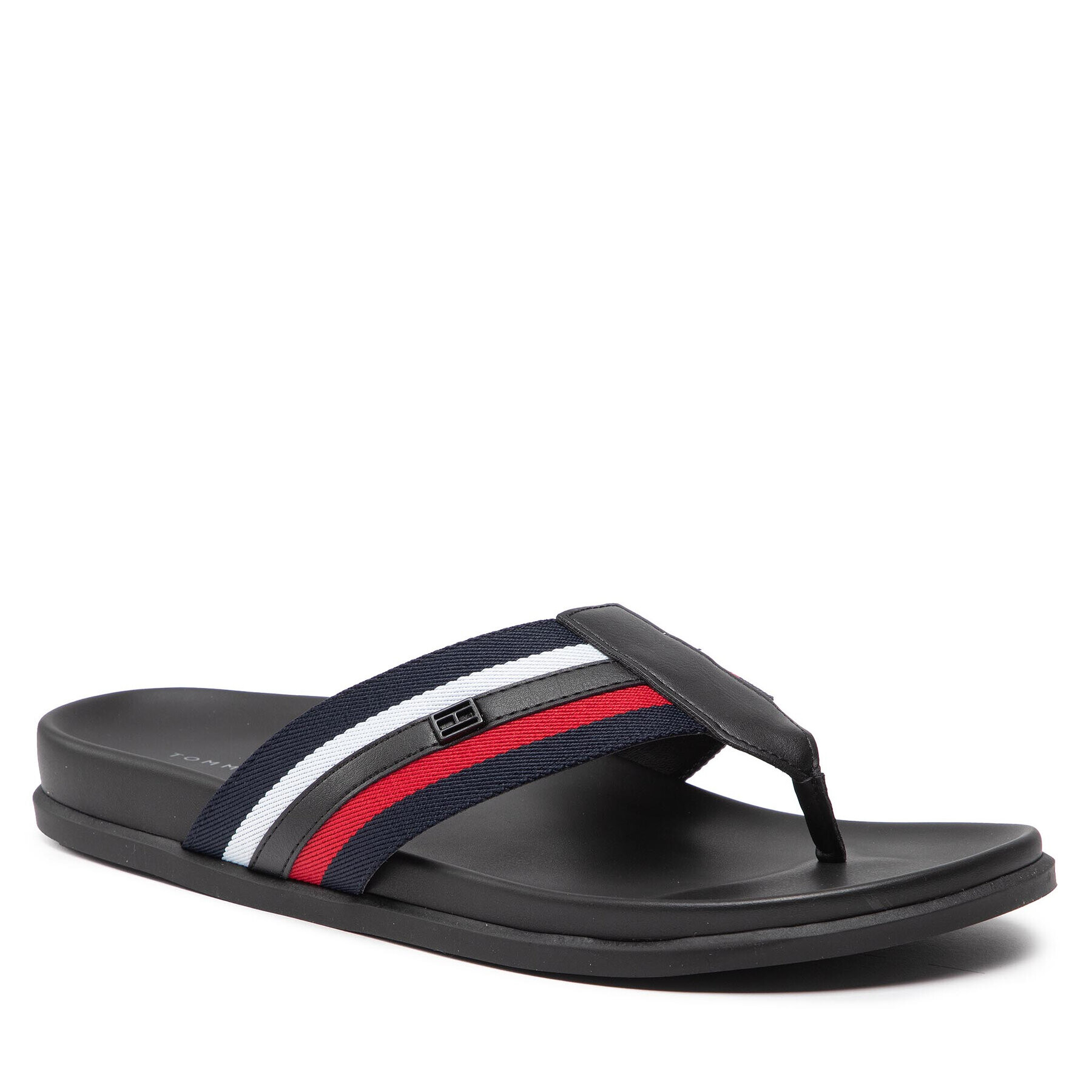 Tommy Hilfiger Žabky Corporate Mix Materials Sandal FM0FM04069 Tmavomodrá - Pepit.cz