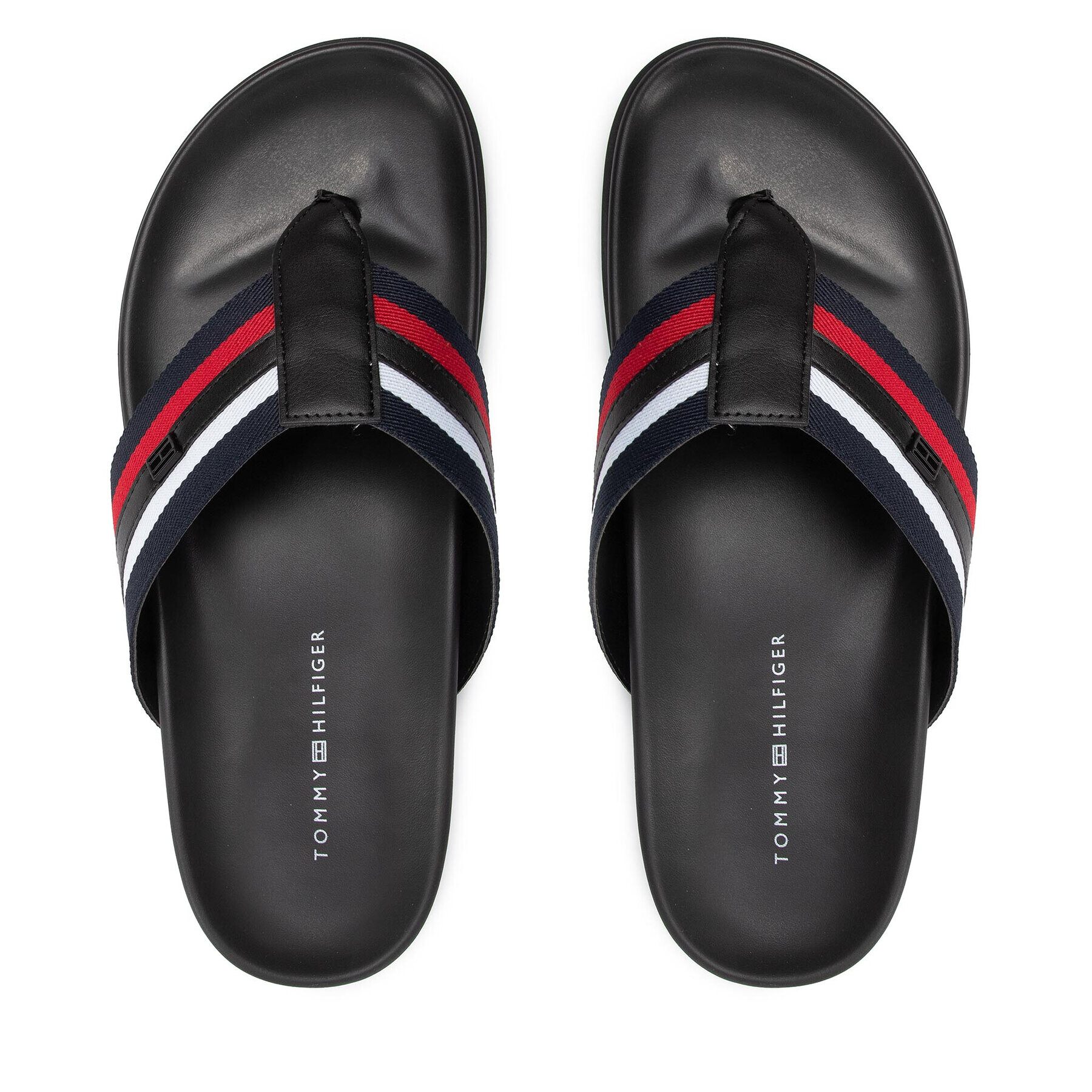 Tommy Hilfiger Žabky Corporate Mix Materials Sandal FM0FM04069 Tmavomodrá - Pepit.cz