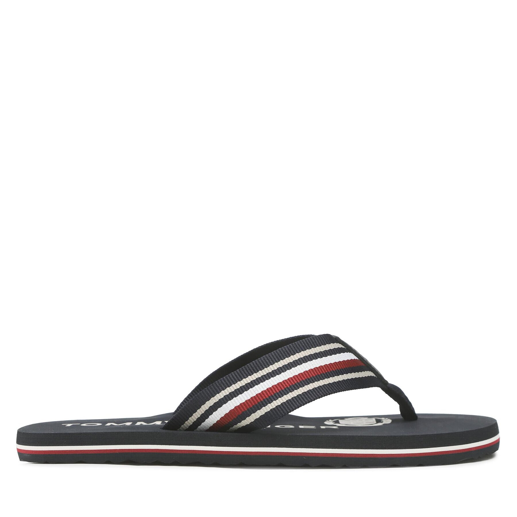 Tommy Hilfiger Žabky Corporate Stripes Beach Sandal FM0FM04407 Tmavomodrá - Pepit.cz