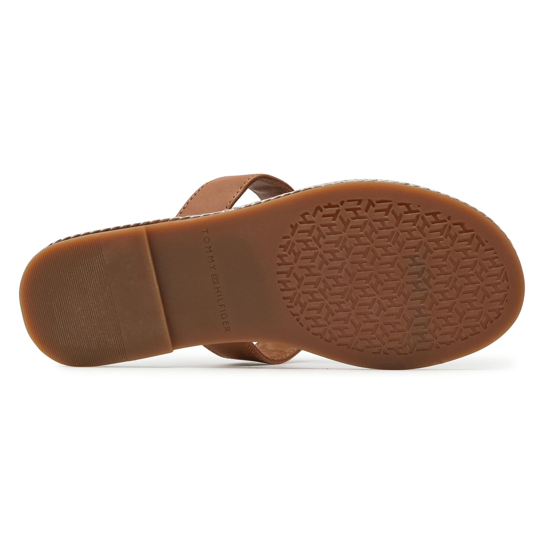 Tommy Hilfiger Žabky Essential Leather Flat Sandal FW0FW05620 Hnědá - Pepit.cz