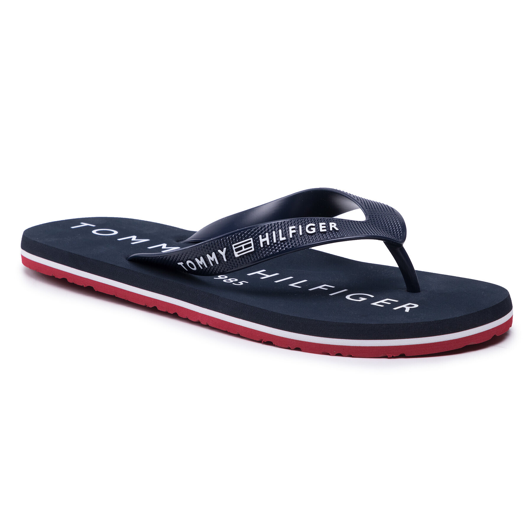 Tommy Hilfiger Žabky Hilfiger Print Beach Sandal FM0FM03382 Tmavomodrá - Pepit.cz